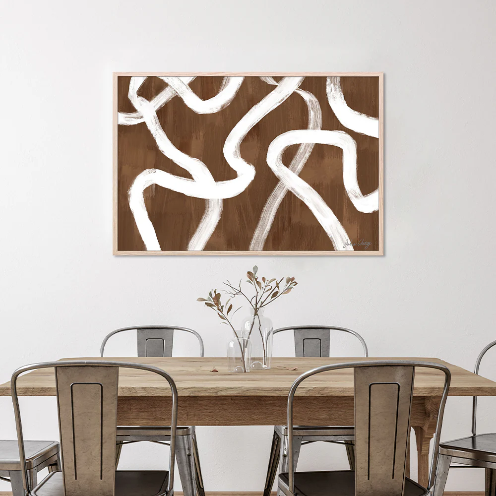 Dancing White Ribbon Over Tan - Image 8
