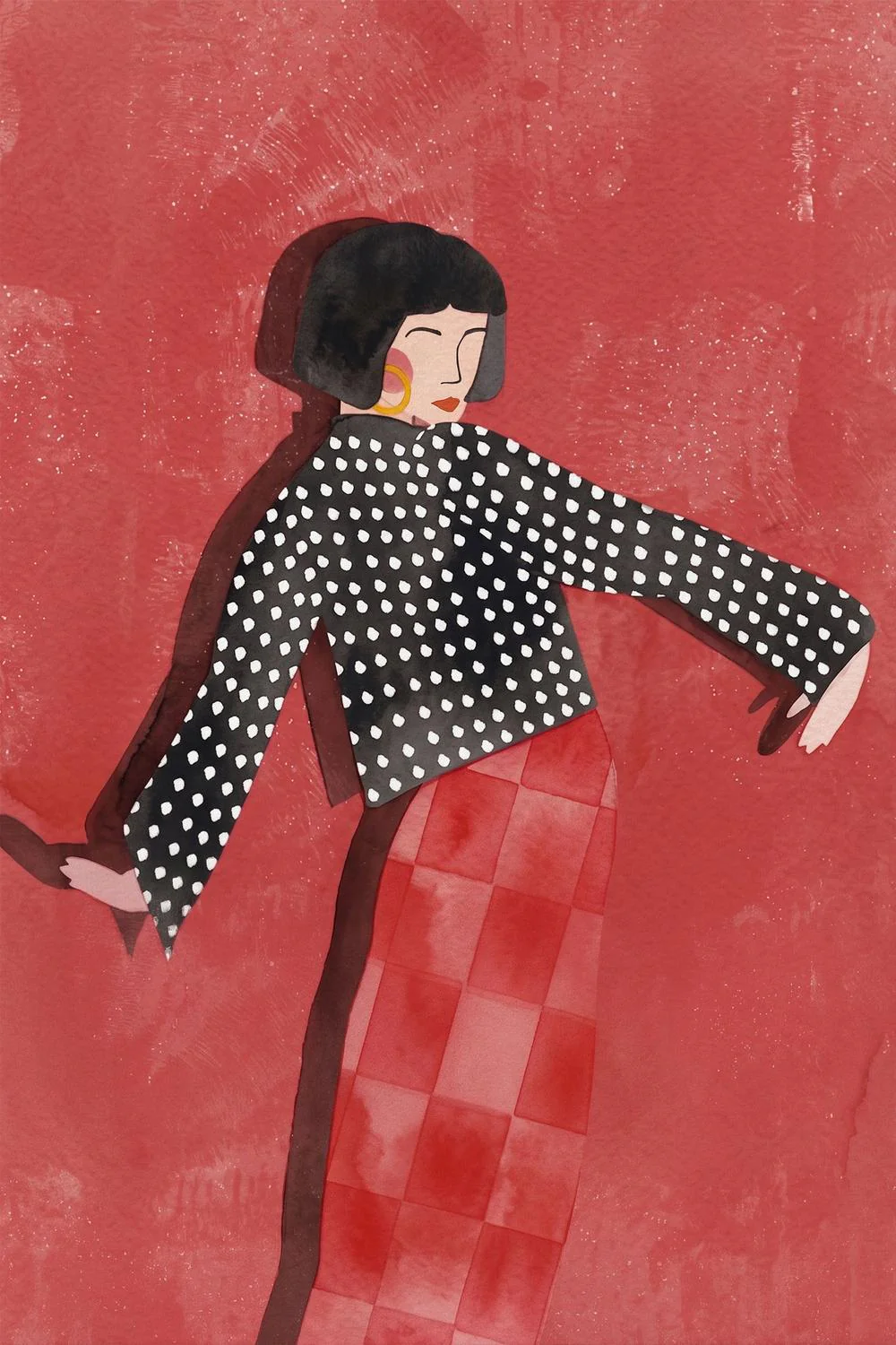 Dancing Woman Red Style