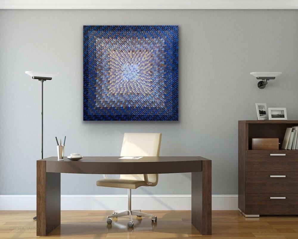 Dark Nights I, Acrylic on Canvas, 91.4x91.4cm, By Guzaliya Xavier , Original Artwork - Image 7