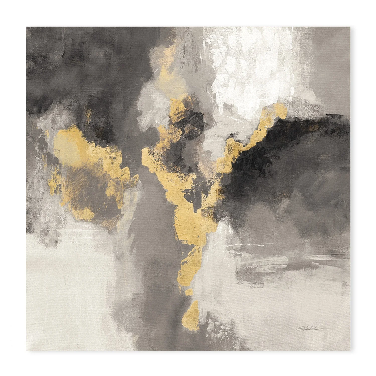 Deep Gold Abstract, Style A & B, Set Of 2 - Image 7