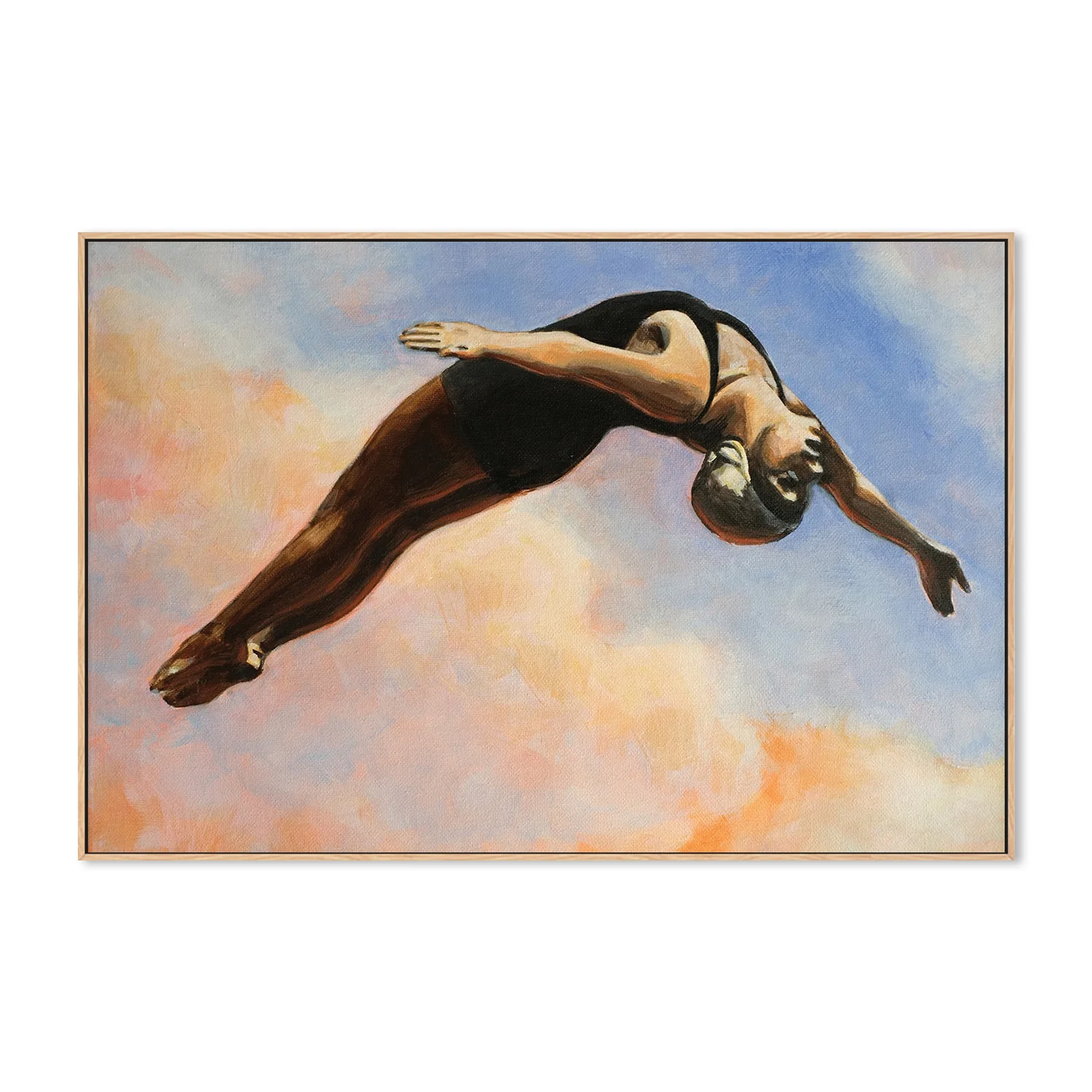 Diver in Orange Clouds - Image 4