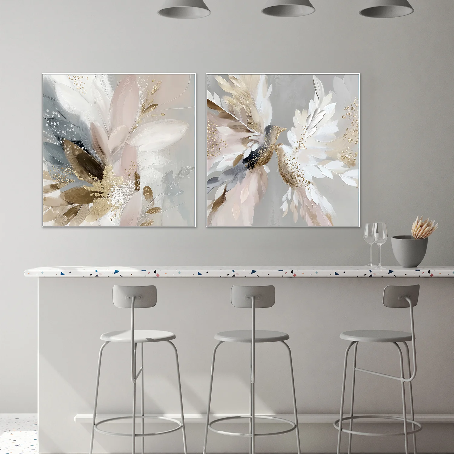 Doves in Bloom, Style A & B, Set Of 2 - Image 7