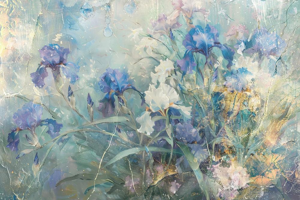 Dreamy Blue Irises