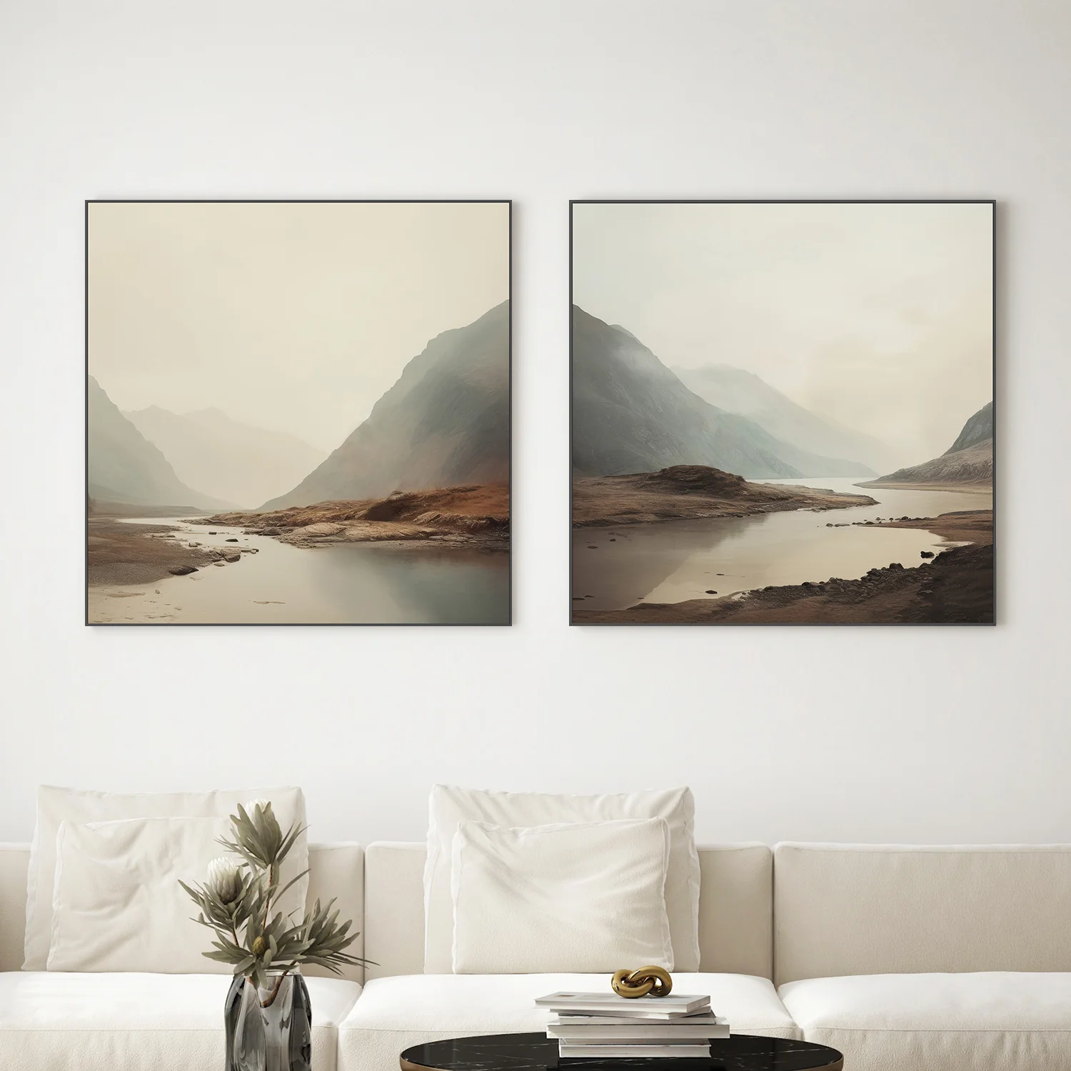 Dreamy Mountain Mirage, Style A & B, Set Of 2 - Image 2