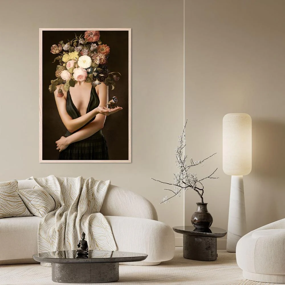 Elegant Floral Woman Goldfinch - Image 8