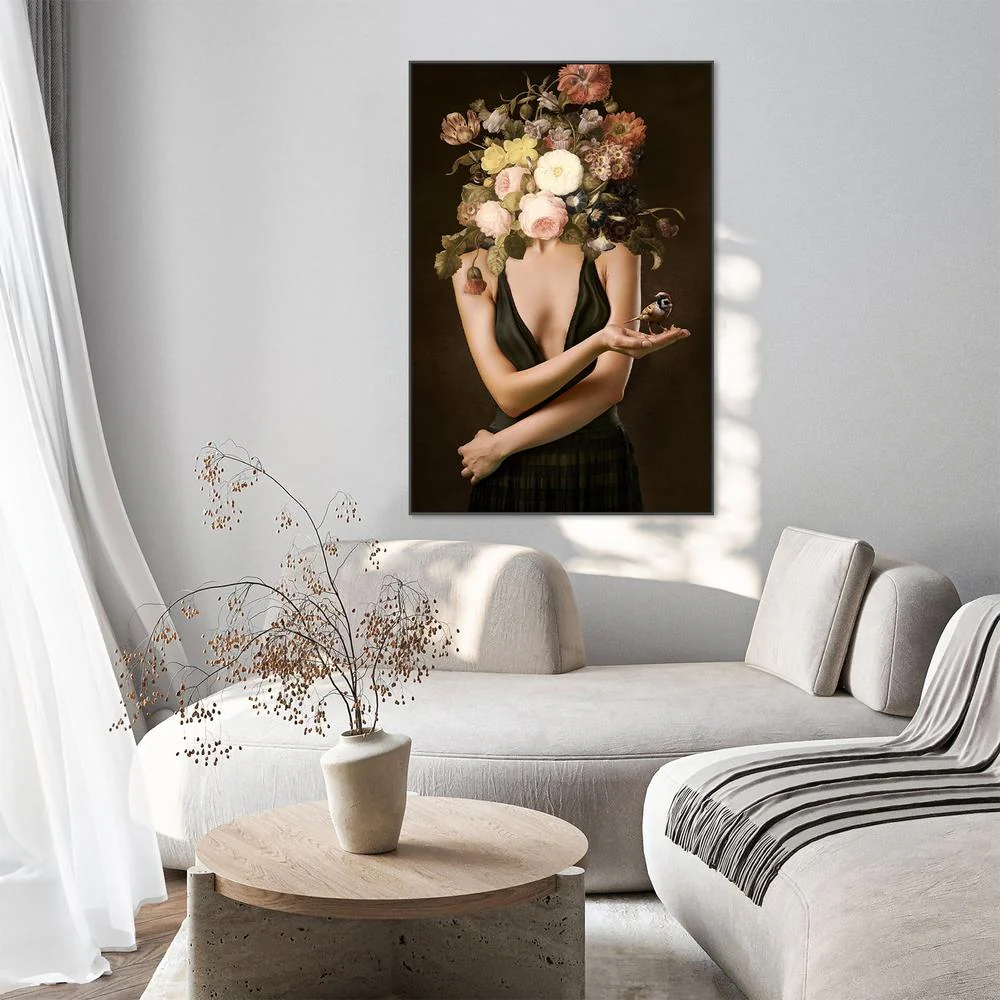 Elegant Floral Woman Goldfinch - Image 9