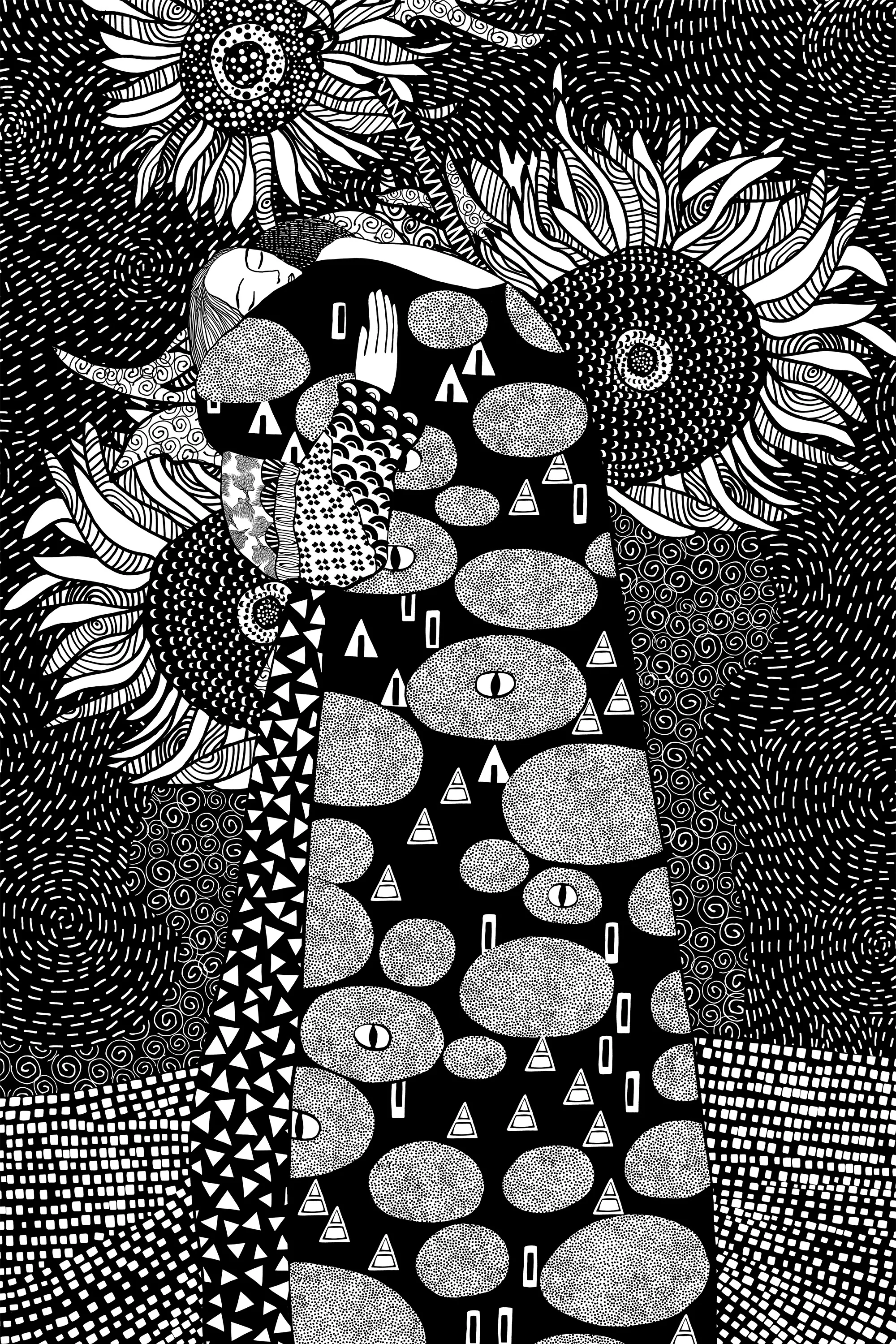 Embrace With Sunflowers
