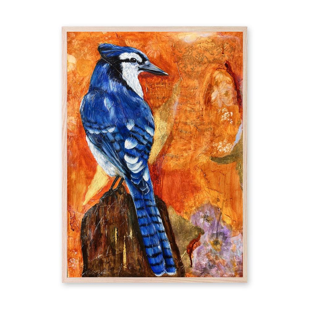 Enchanted Blue Jays Aura, Original Painting On Paper By Emily Birdsey - Image 4