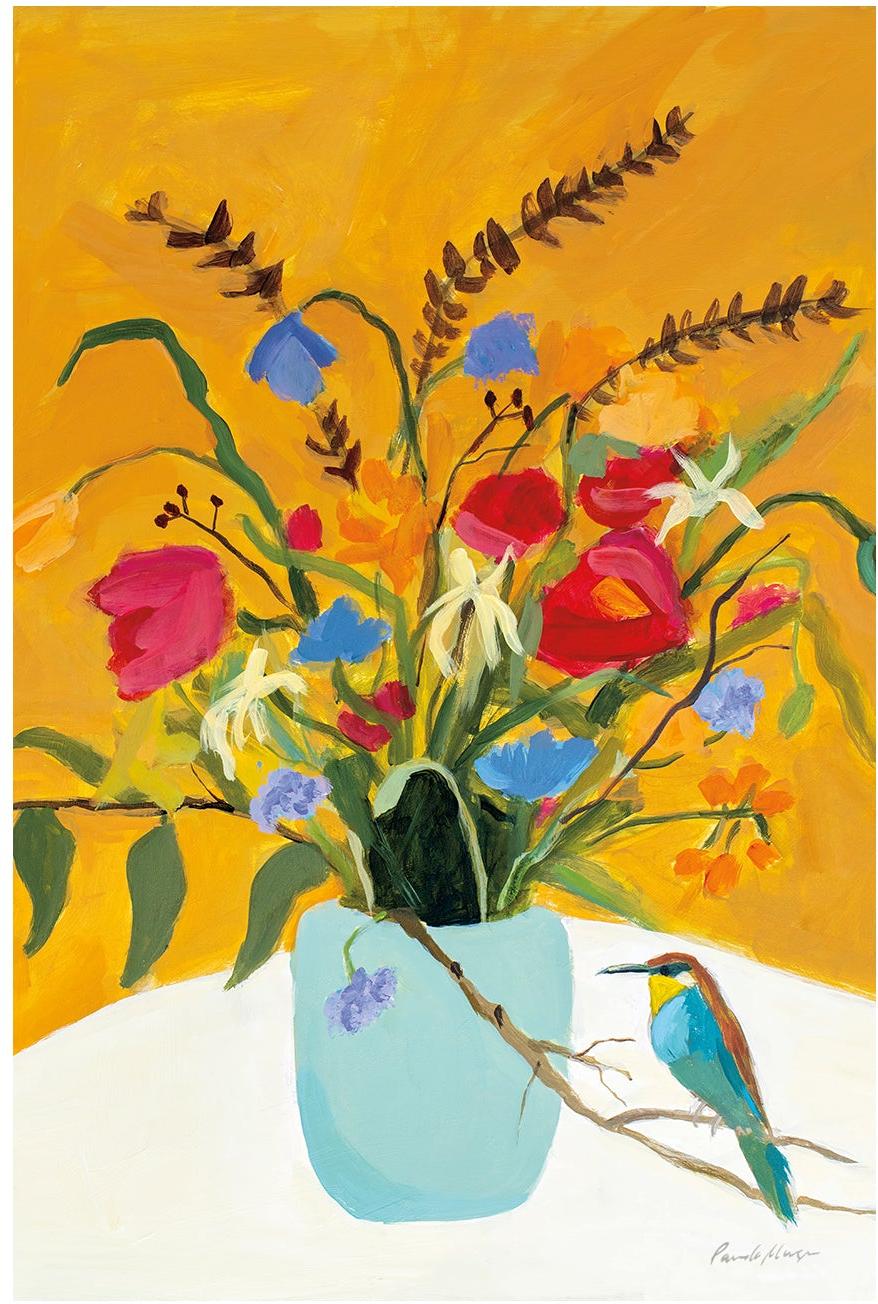 Fall Floral With Bird