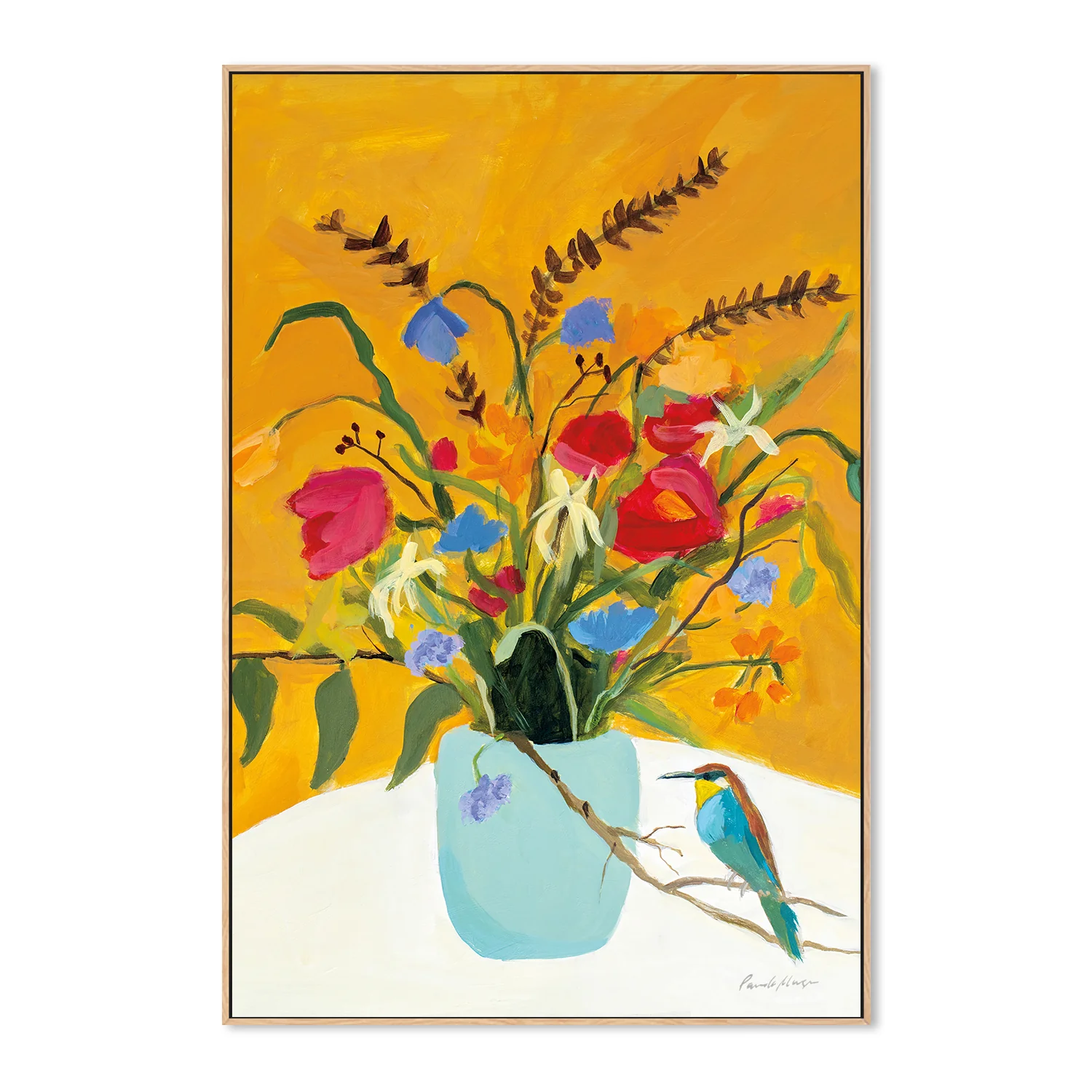 Fall Floral With Bird - Image 4