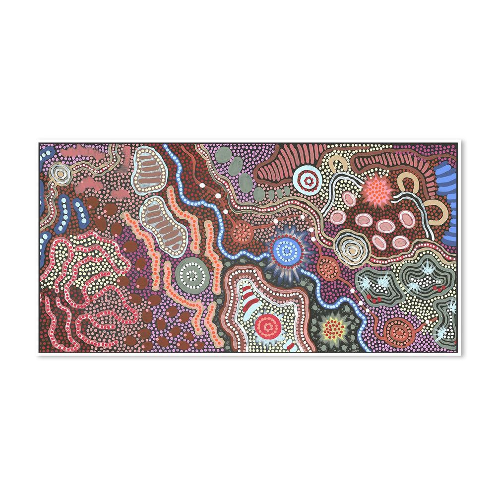 Family by the waterhole, Original Hand-Painted Canvas By Azeza Possum - Image 5