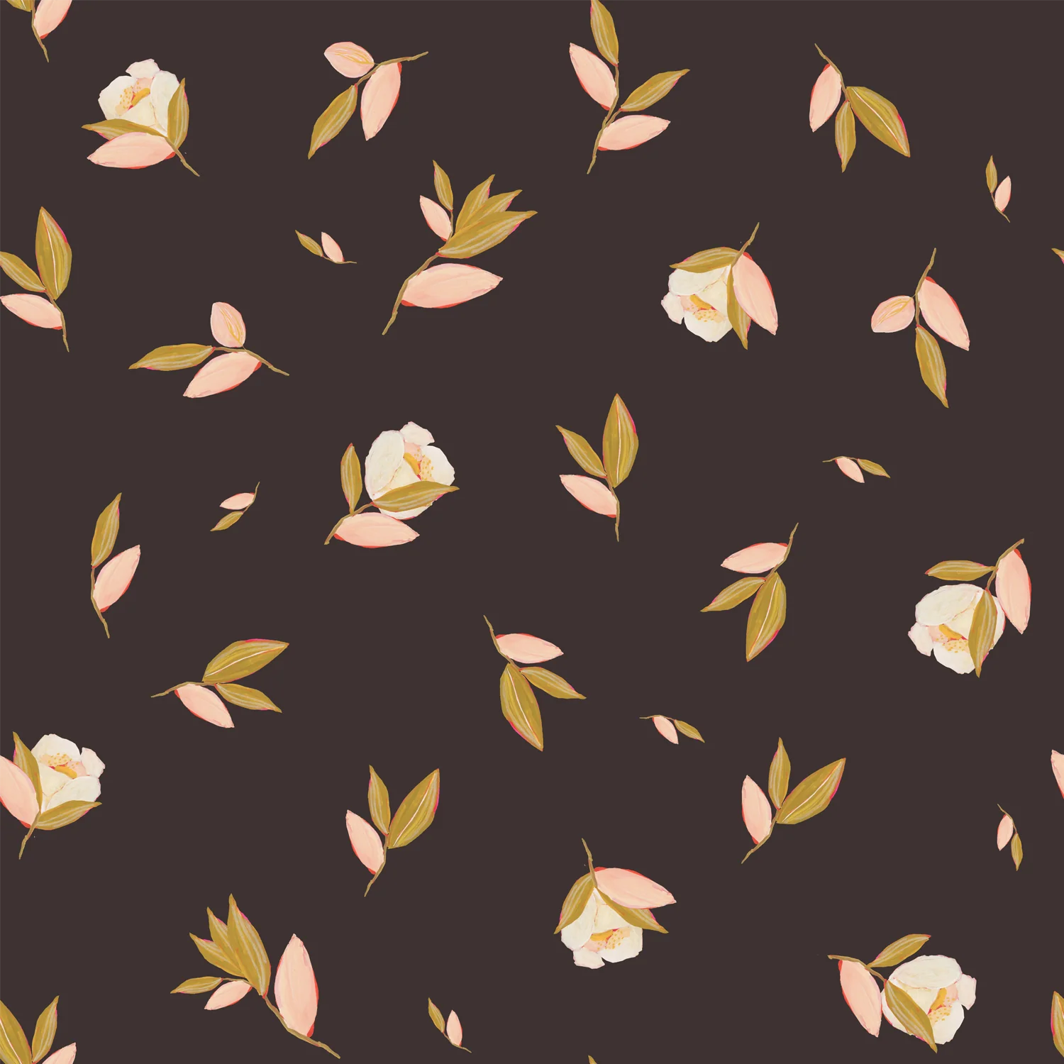 Farm House Tiny Flowers Black, Wallpaper - Image 3