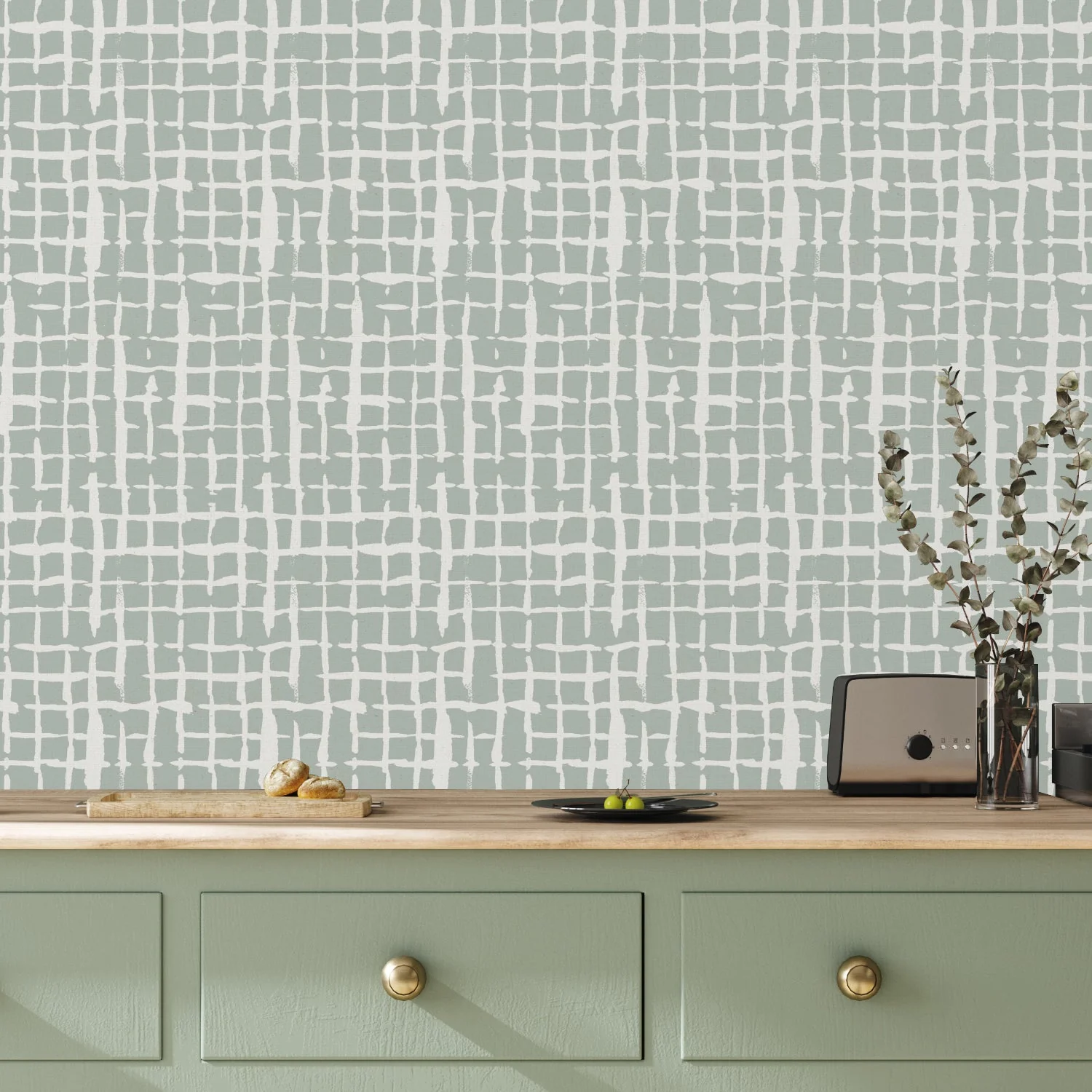 Farmhouse Flea Market Green, Wallpaper - Image 2