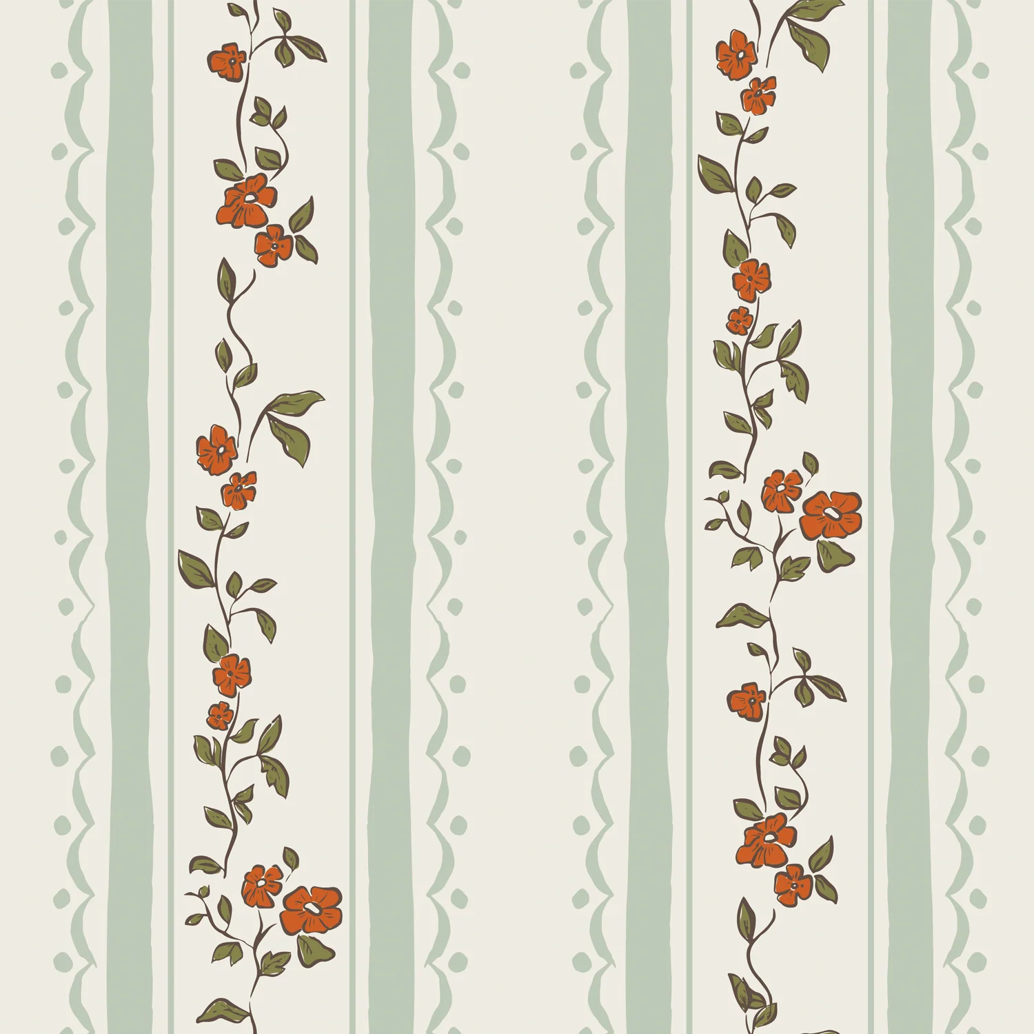 Farmhouse Stripes Green, Wallpaper - Image 3