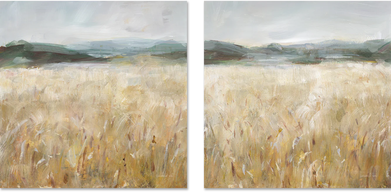 Field of Gold, Style A & B, Set Of 2