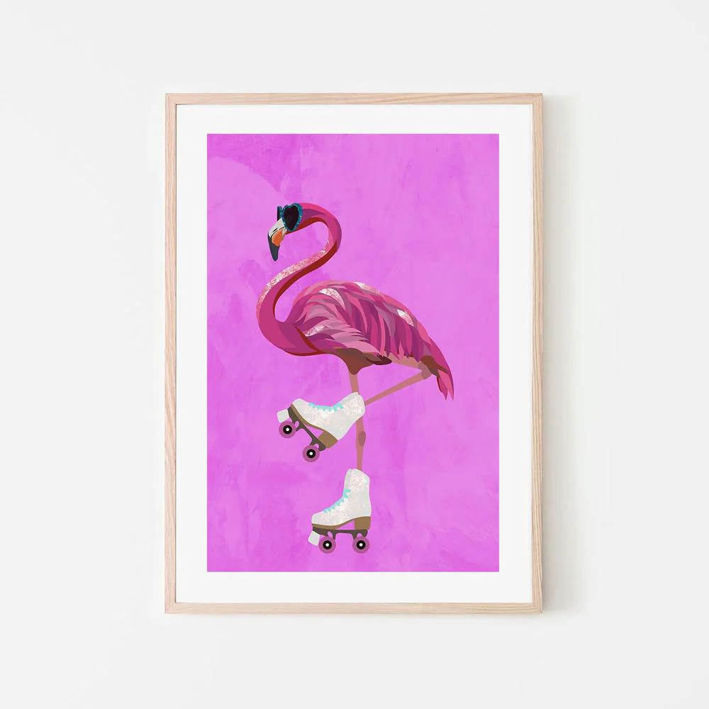 Flamingo Rollerskating - Image 6