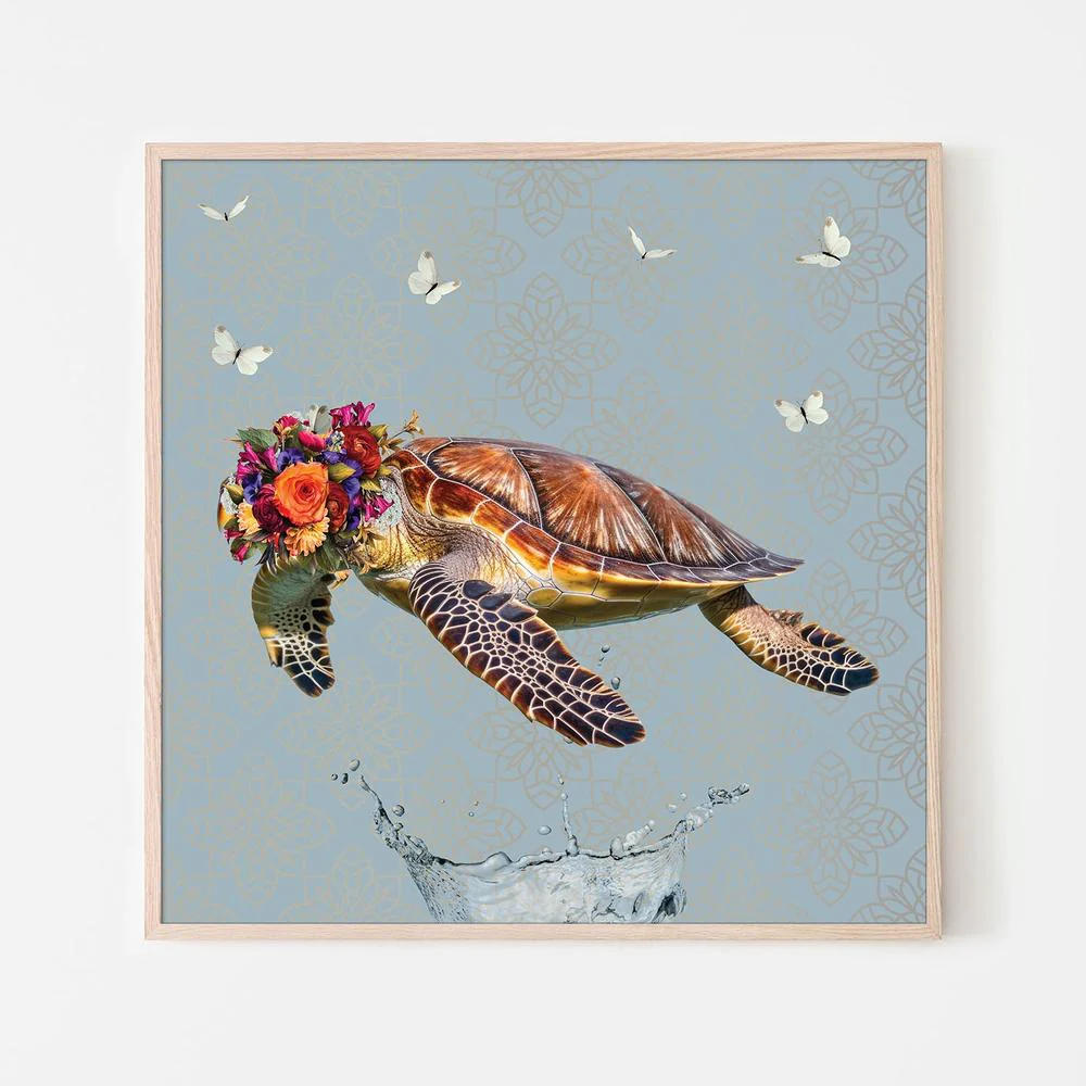 Floral Crown Turtle Splash - Image 6