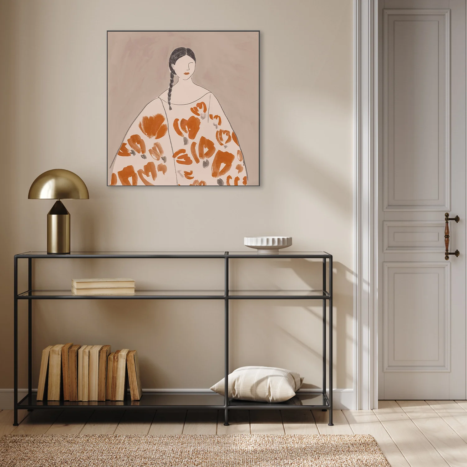 Floral Woman, Mocha Tone, Style A - Image 7