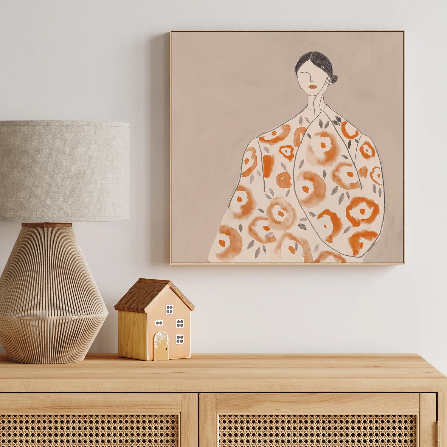 Floral Woman, Mocha Tone, Style B - Image 2