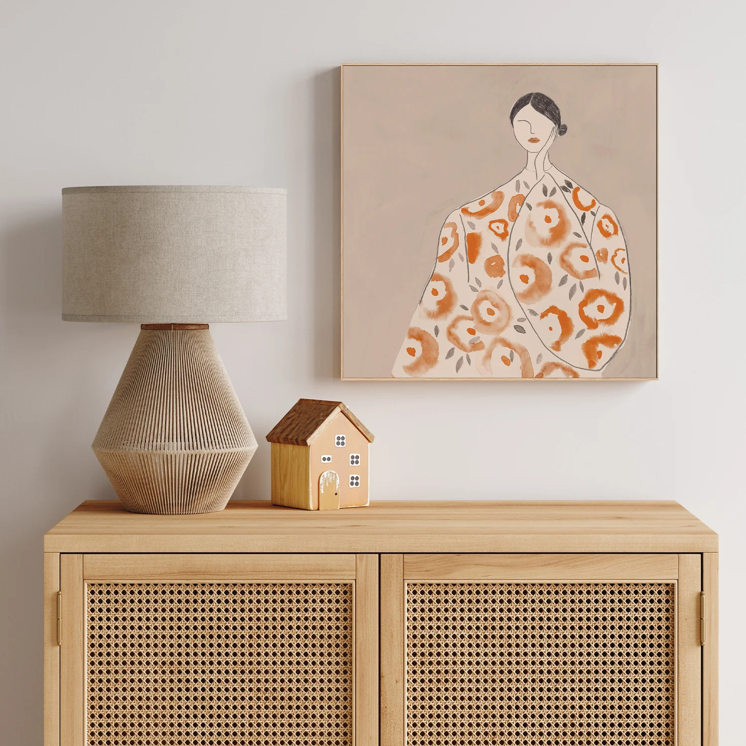 Floral Woman, Mocha Tone, Style B - Image 7