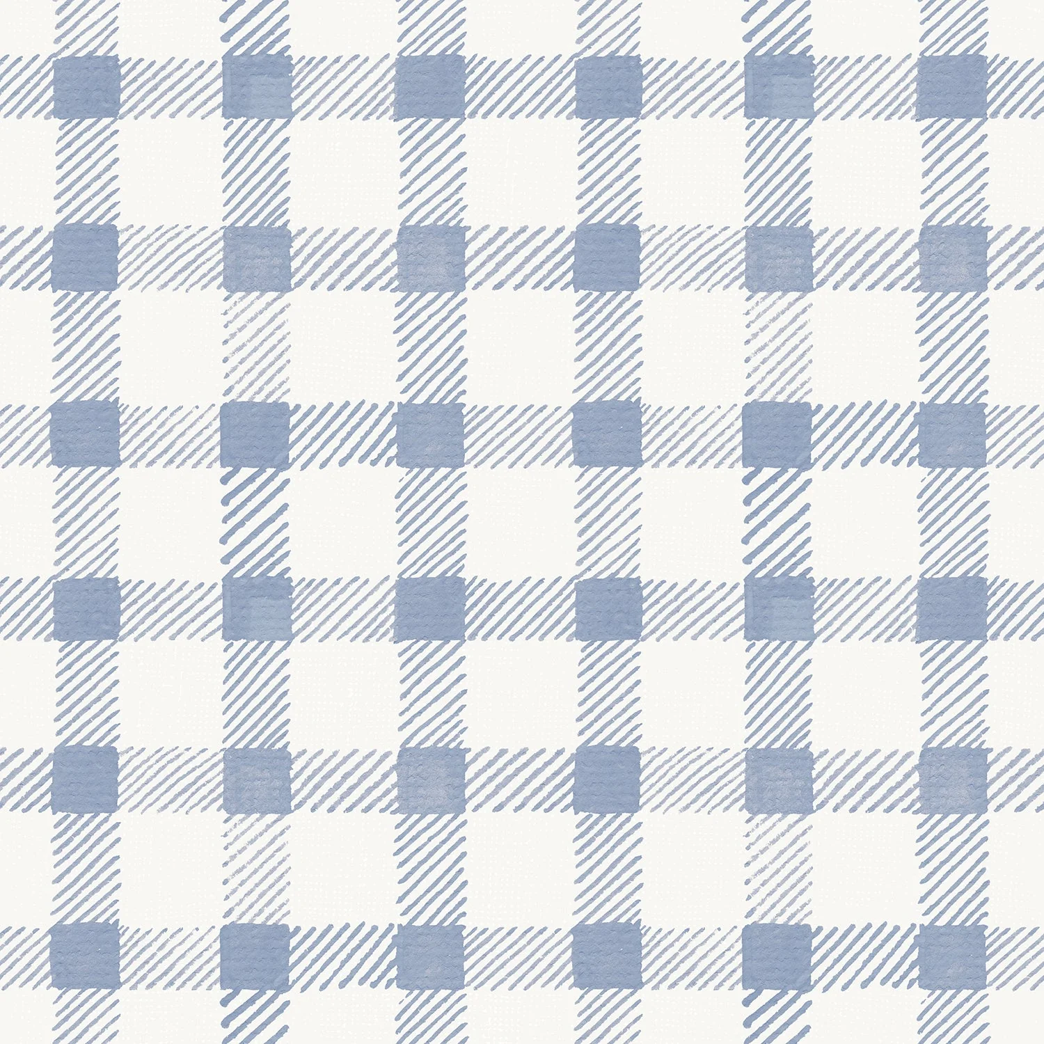 Blue Country Gingham, Wallpaper - Image 3