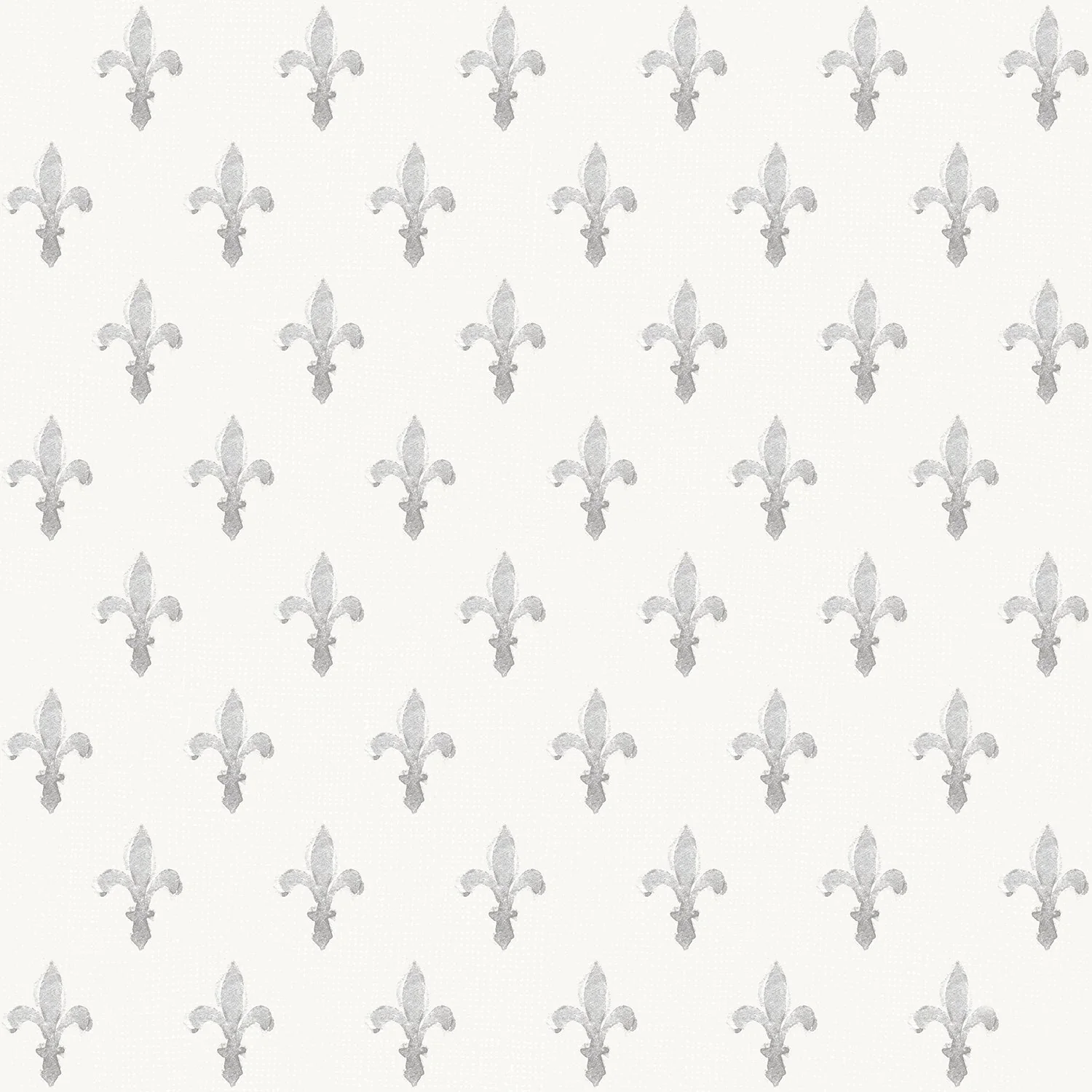 Eggshell White and Grey Leur De Lis, Wallpaper - Image 3