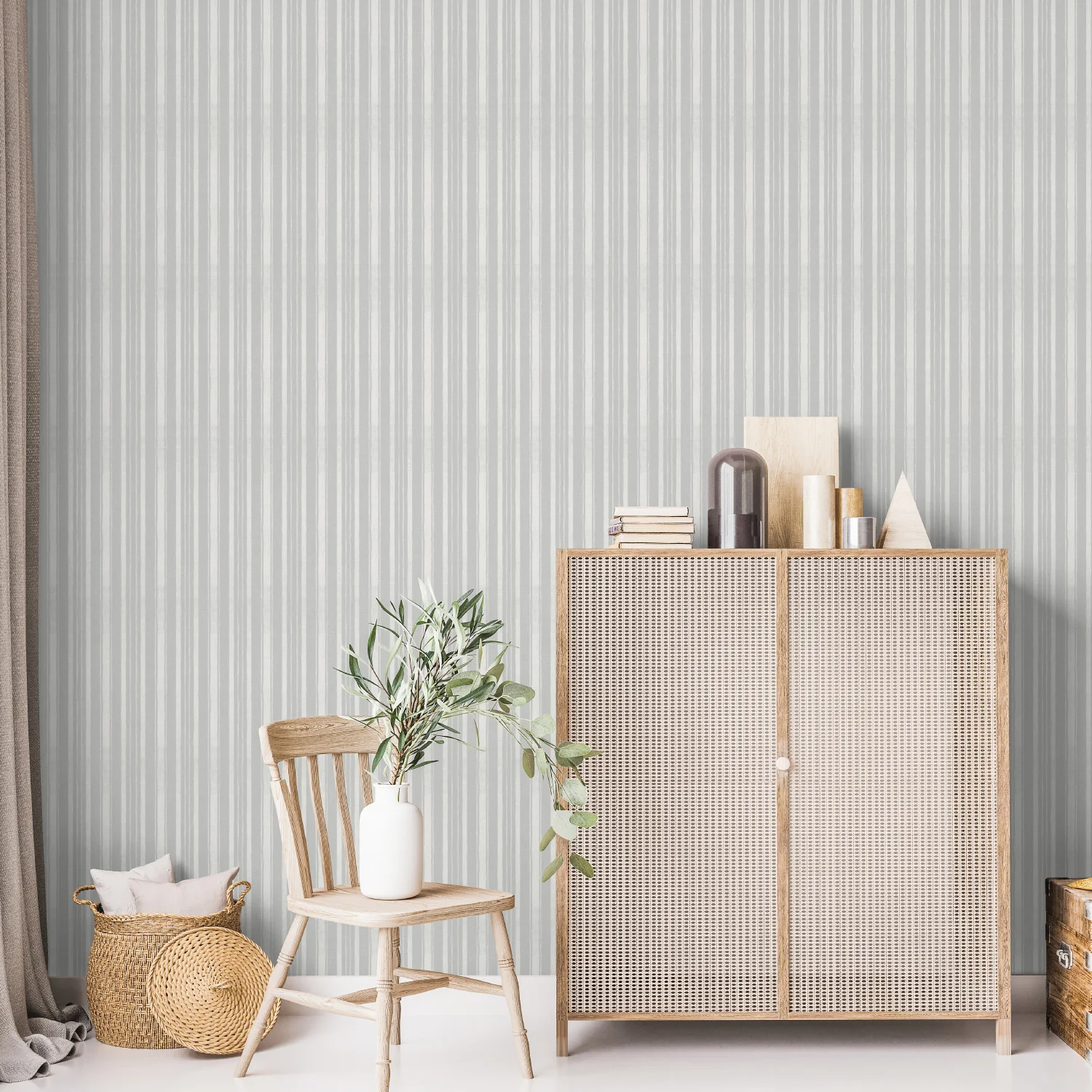 Grey Stripe Pattern Style A, Wallpaper - Image 2