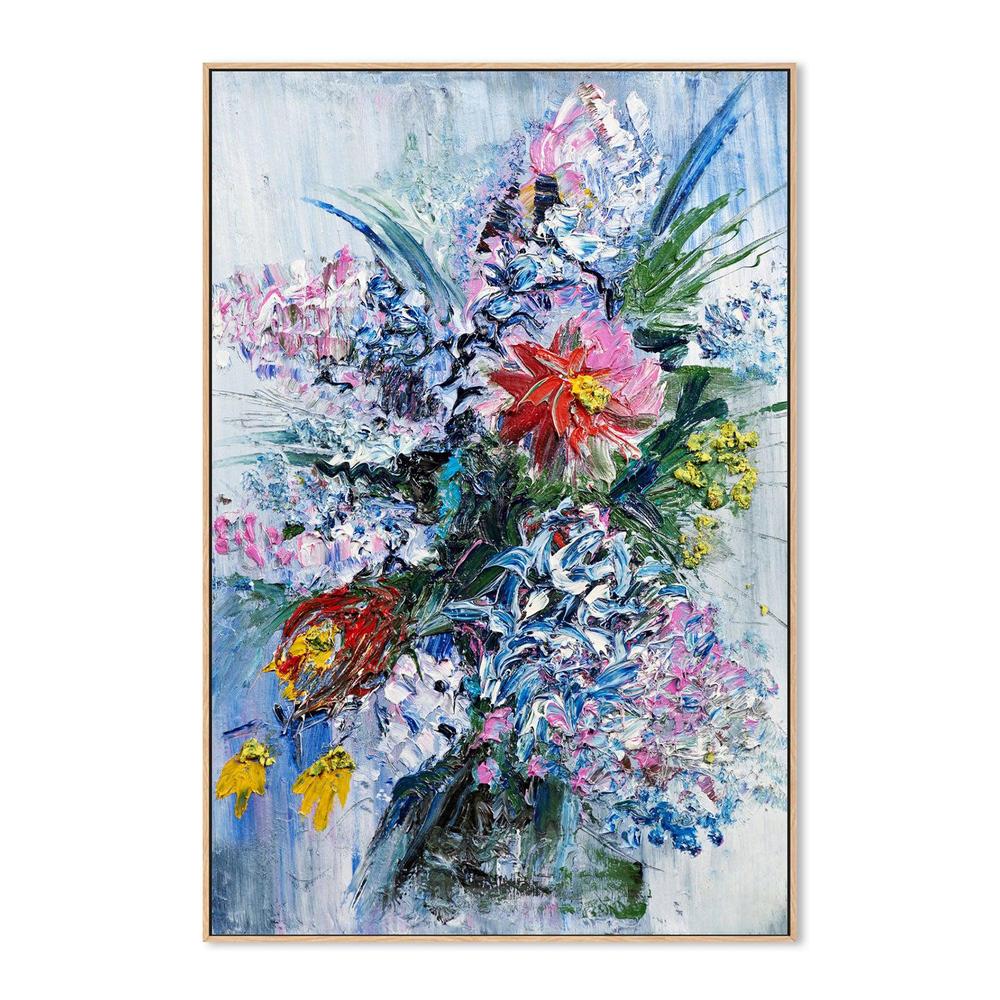 Flower Bouquet , Hand-painted Canvas - Image 4
