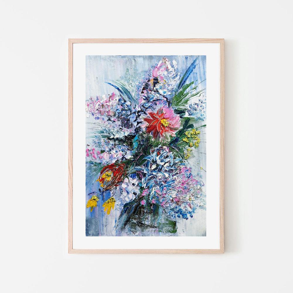 Flower Bouquet , Hand-painted Canvas - Image 6