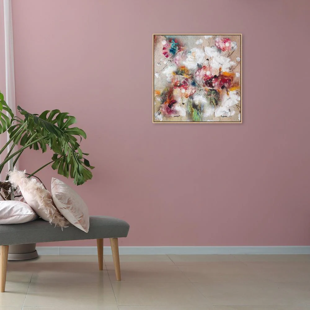 Flower Burst, Hand-Painted Canvas - Image 4