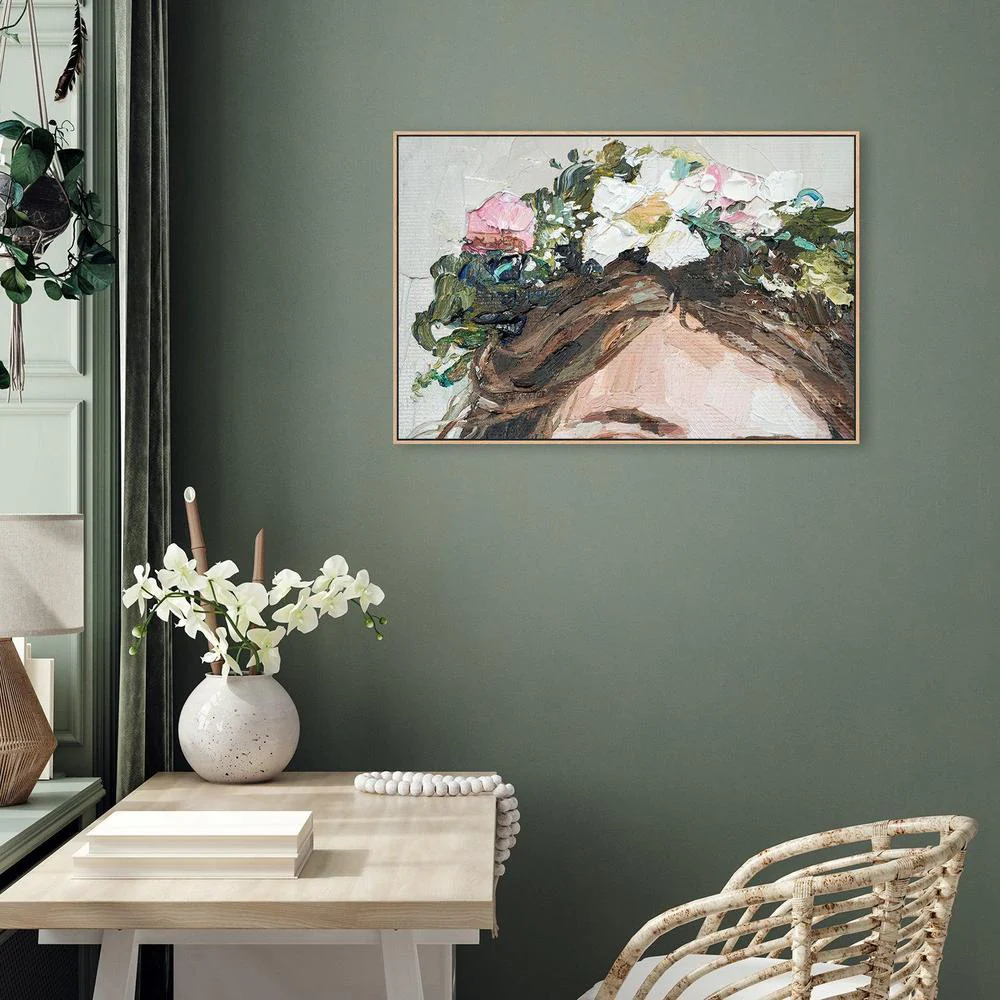 Flower Crown , Hand-painted Canvas - Image 6