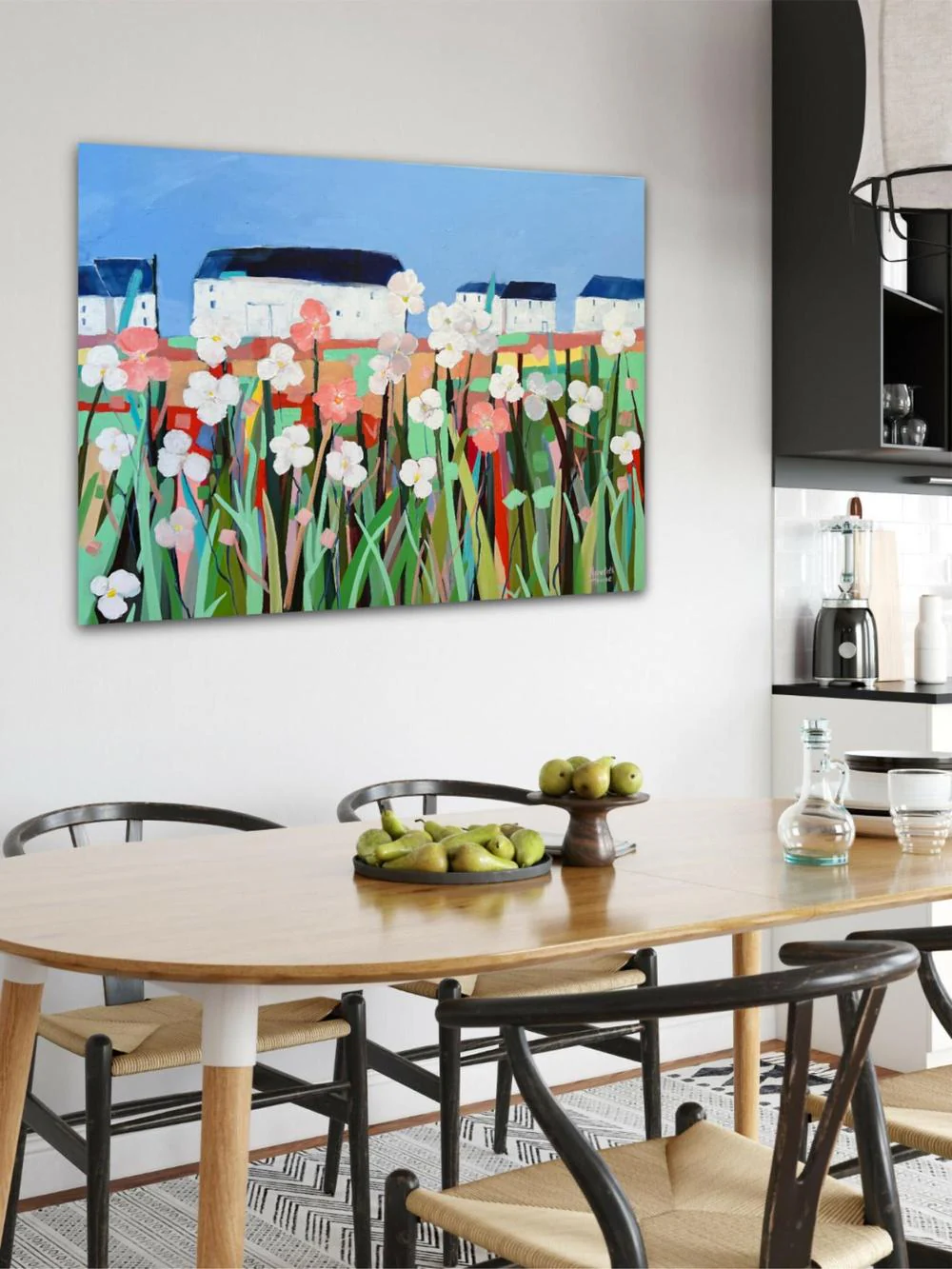 Flower Farm. Original Hand-Painted Canvas By Meredith Howse - Image 5