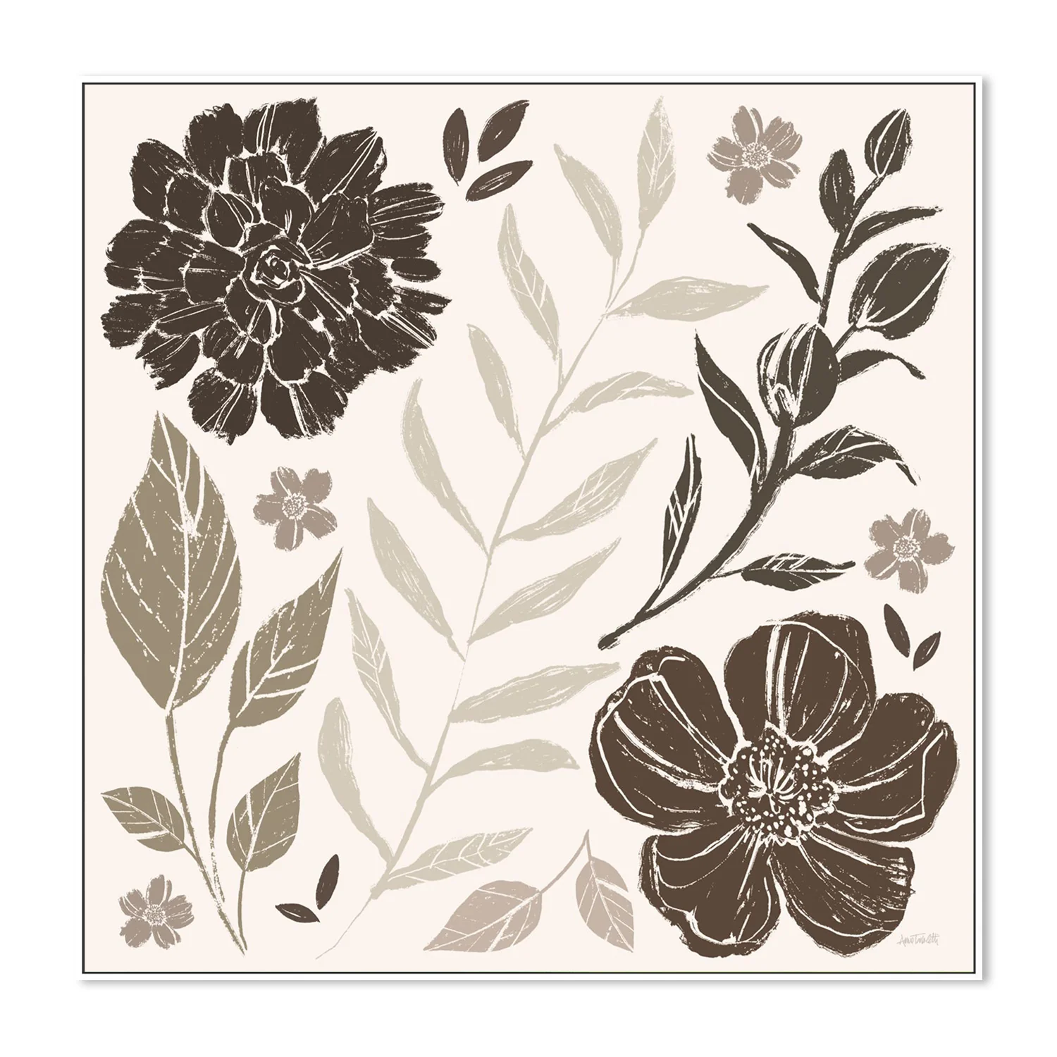 Flower Feast, Style A,  Brown - Image 5