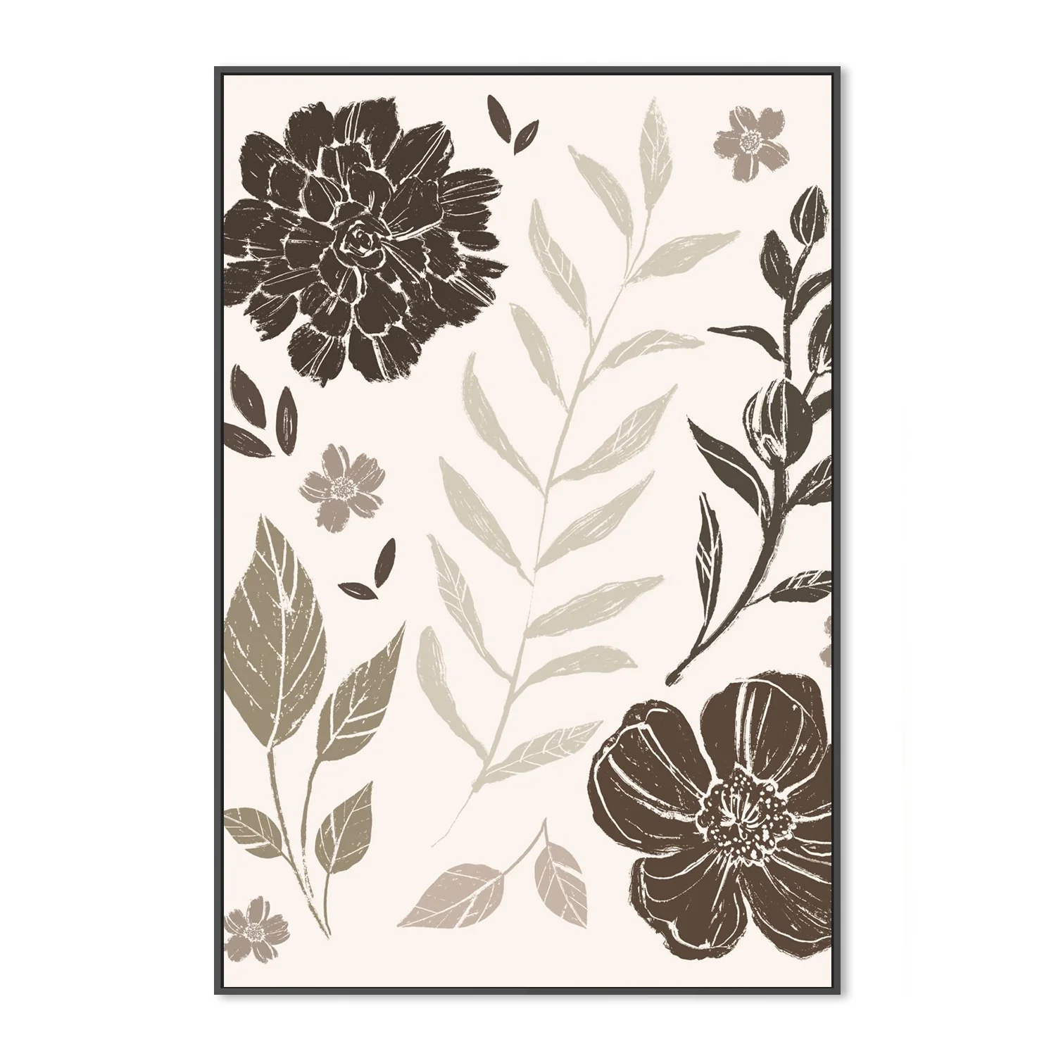 Flower Feast, Style A, Brown v2 - Image 3