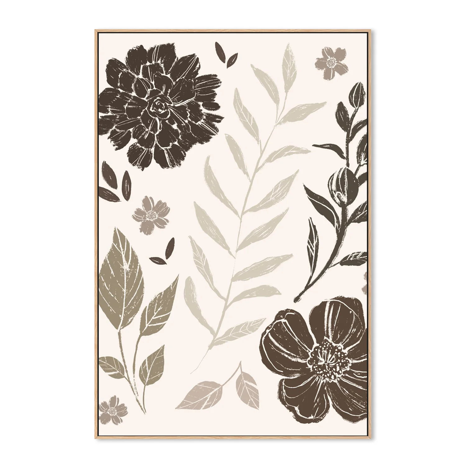 Flower Feast, Style A, Brown v2 - Image 4