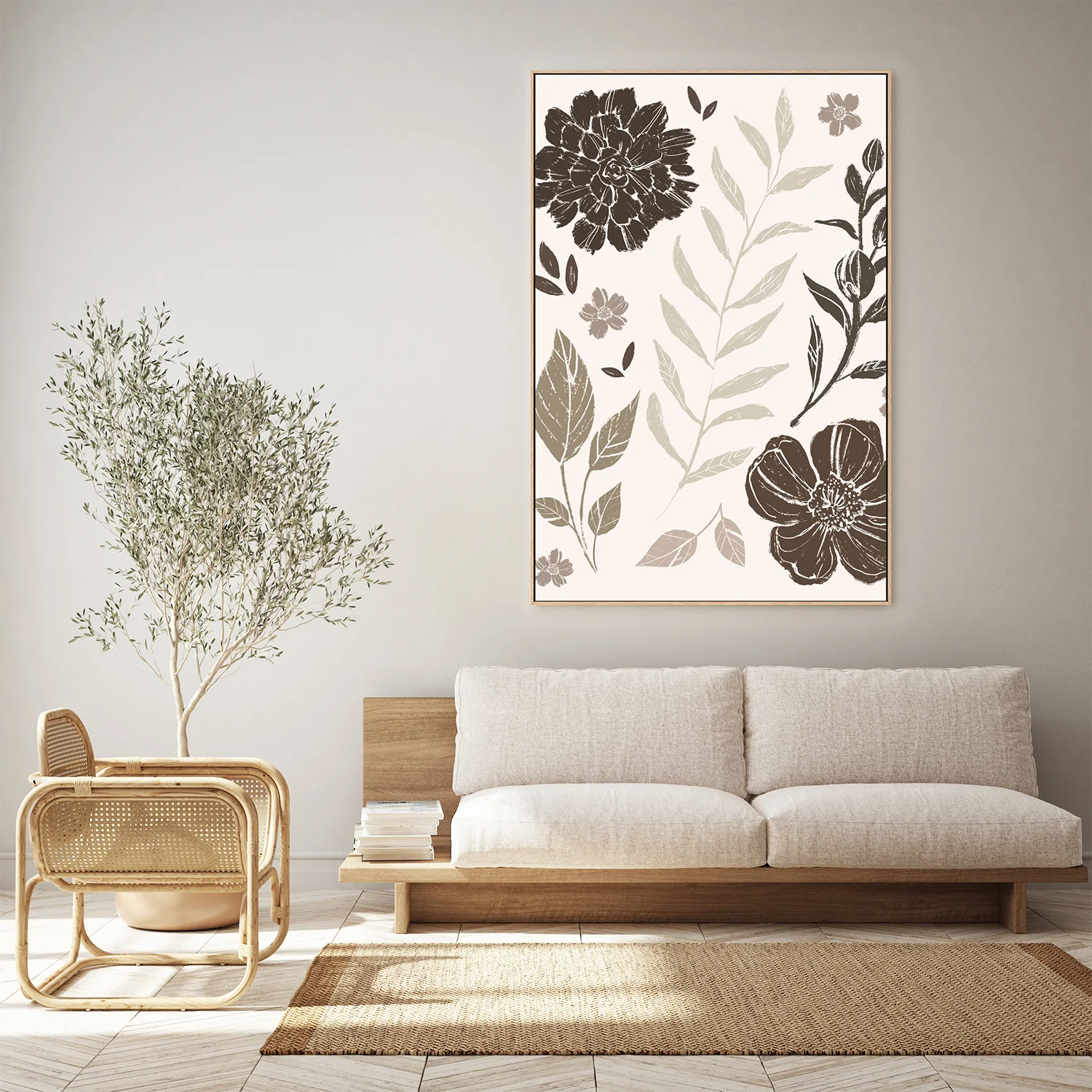 Flower Feast, Style A, Brown v2 - Image 9