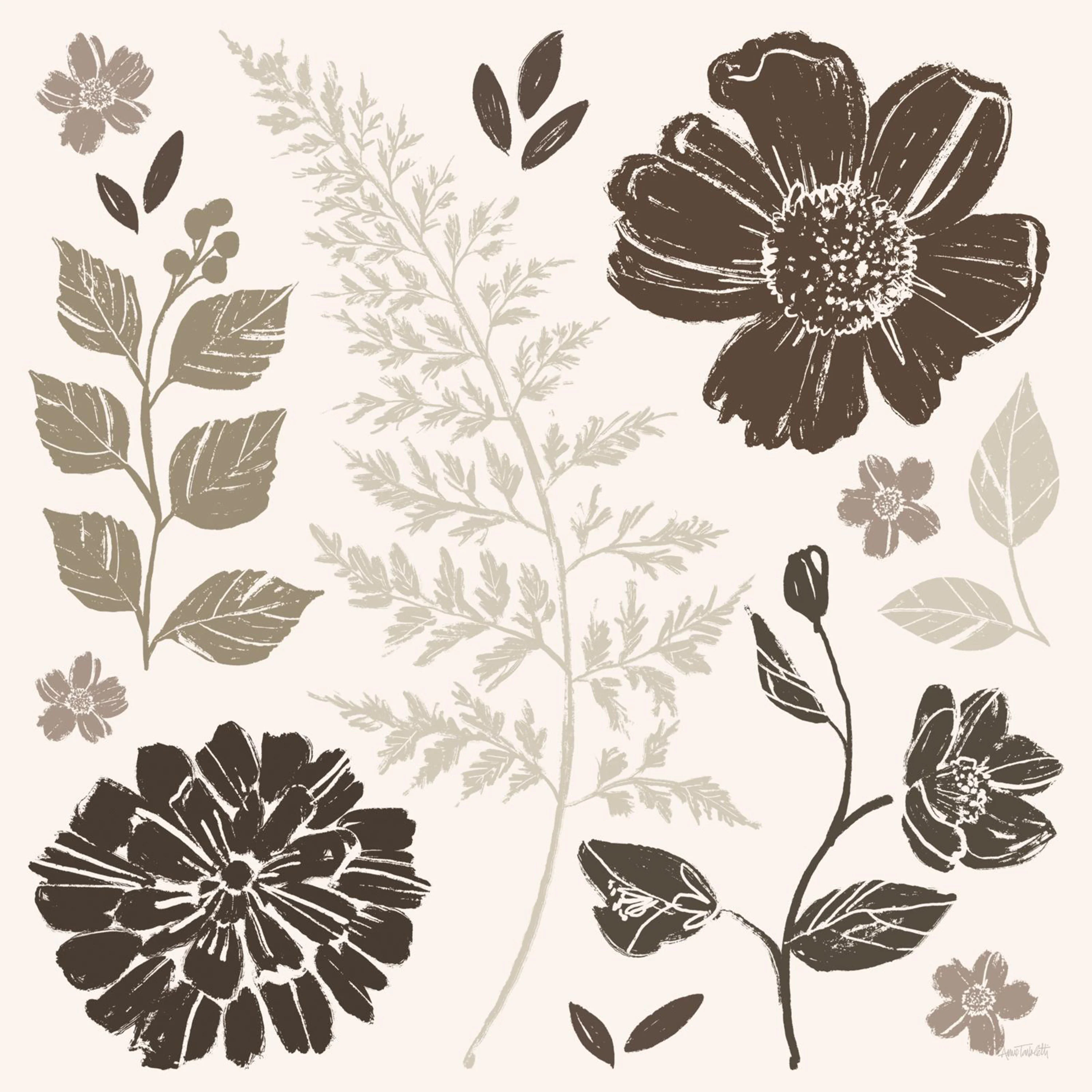 Flower Feast, Style B,  Brown