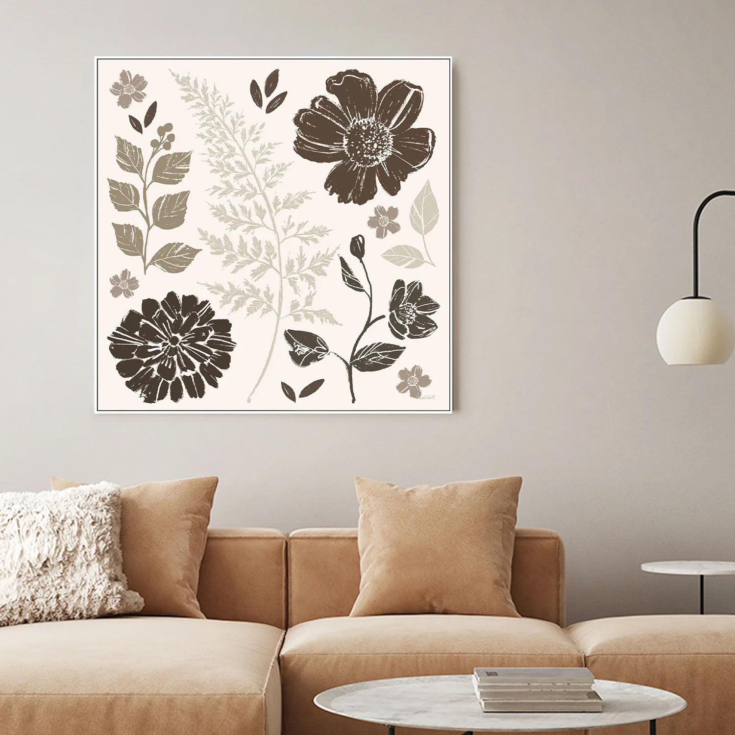 Flower Feast, Style B,  Brown - Image 2