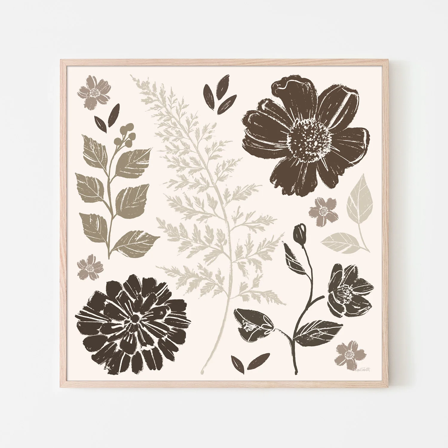 Flower Feast, Style B,  Brown - Image 6