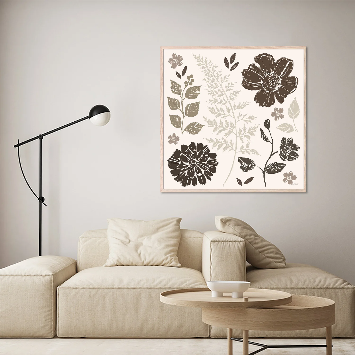 Flower Feast, Style B,  Brown - Image 8
