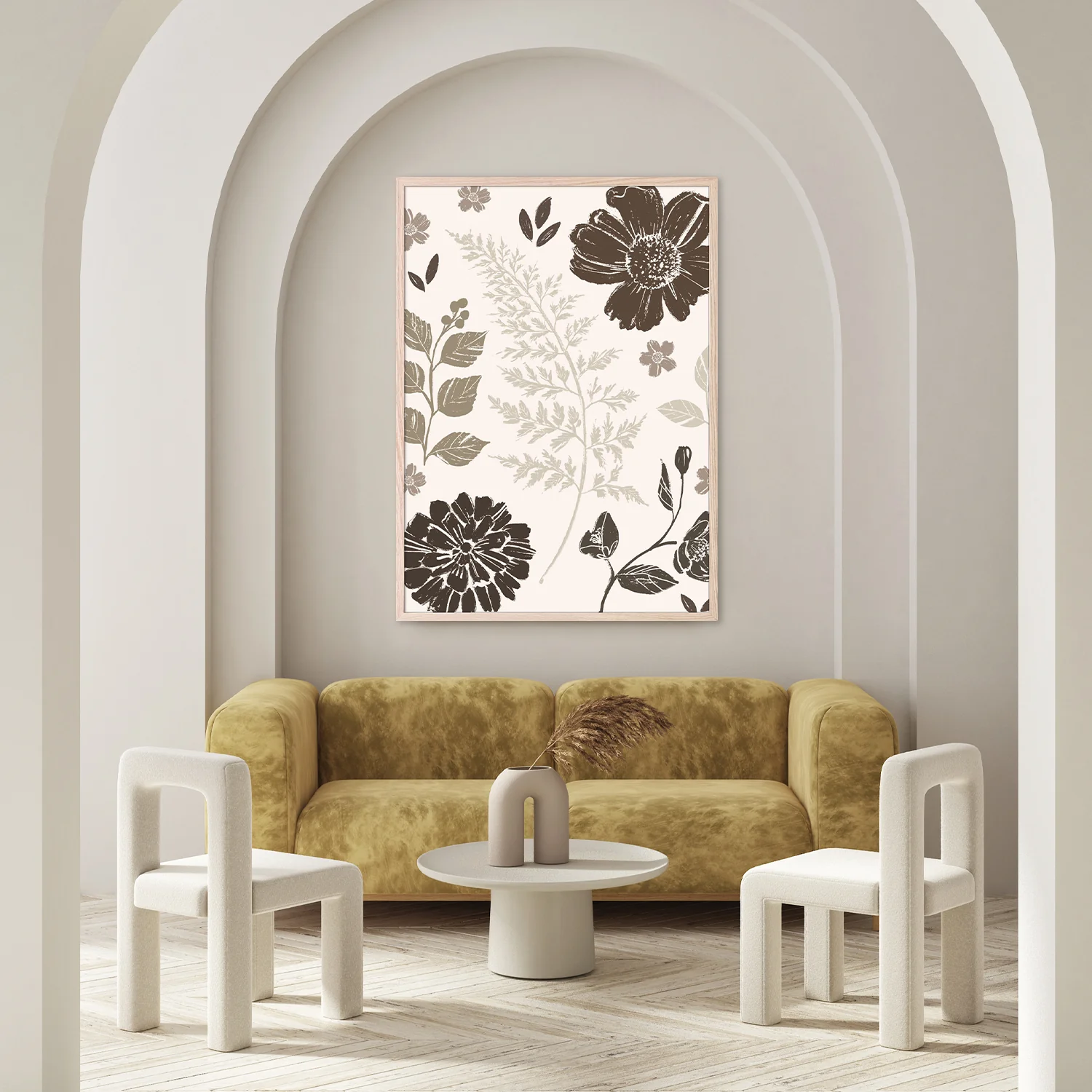 Flower Feast , Style B, Brown v2 - Image 8