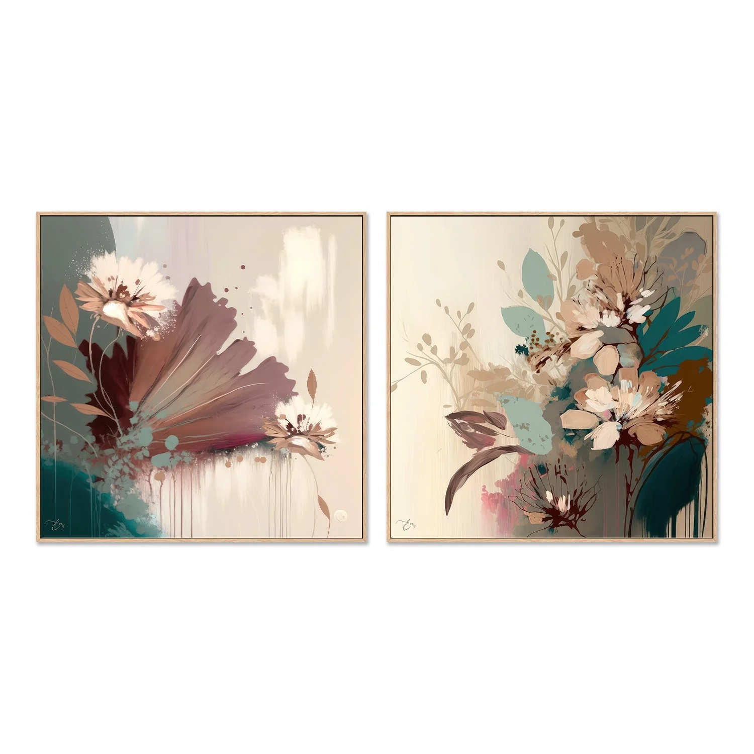 Flower Field, Style A & B, Set Of 2 - Image 4
