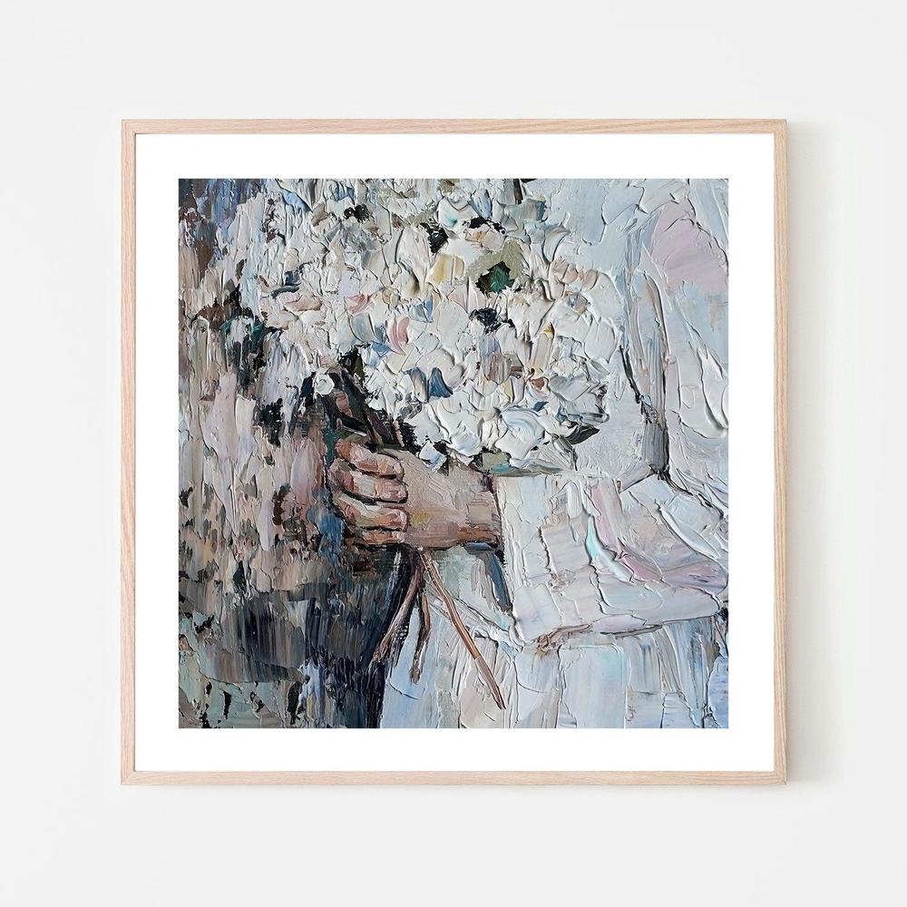 Flower Girl , Hand-painted Canvas - Image 6