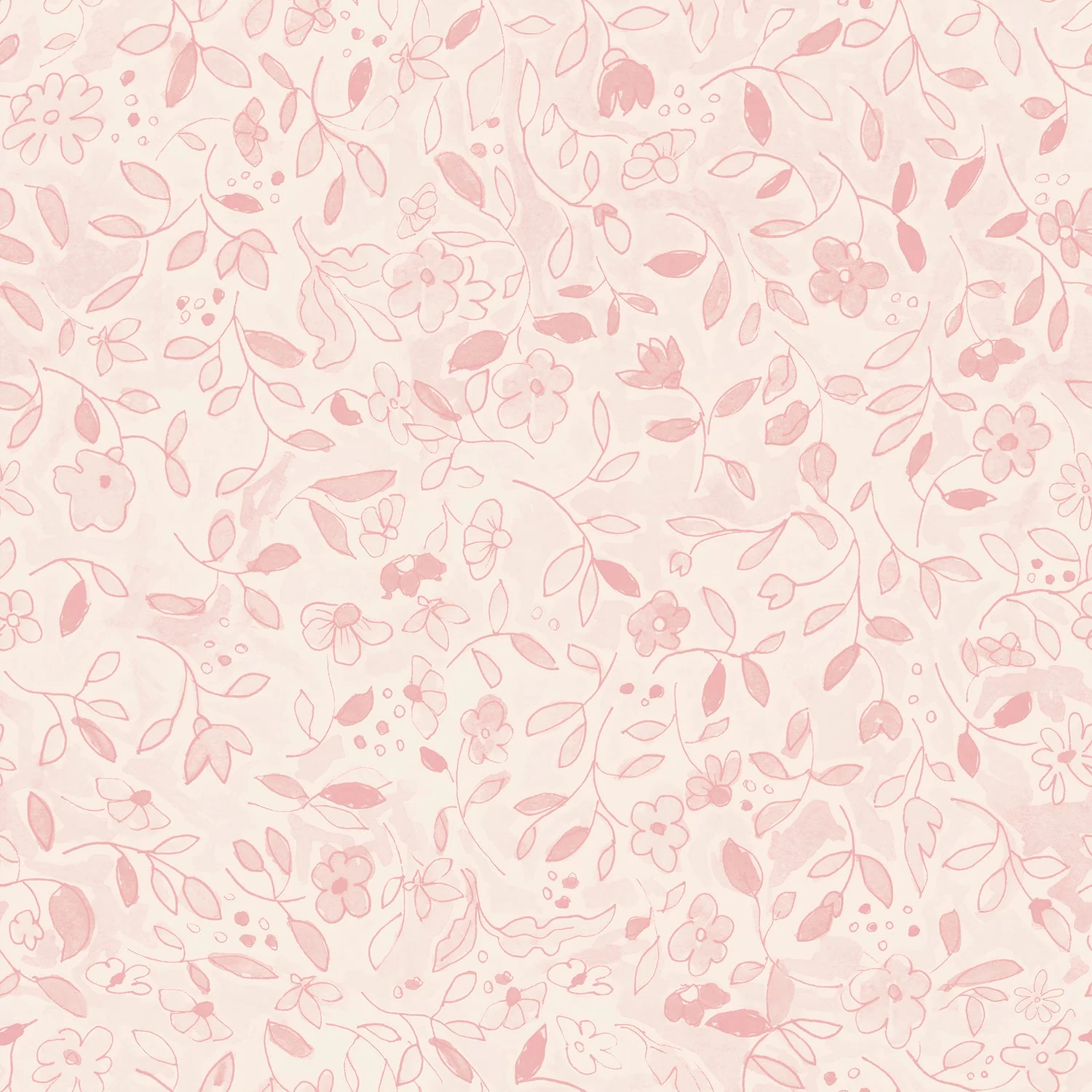 Flower Tile Pink, Wallpaper