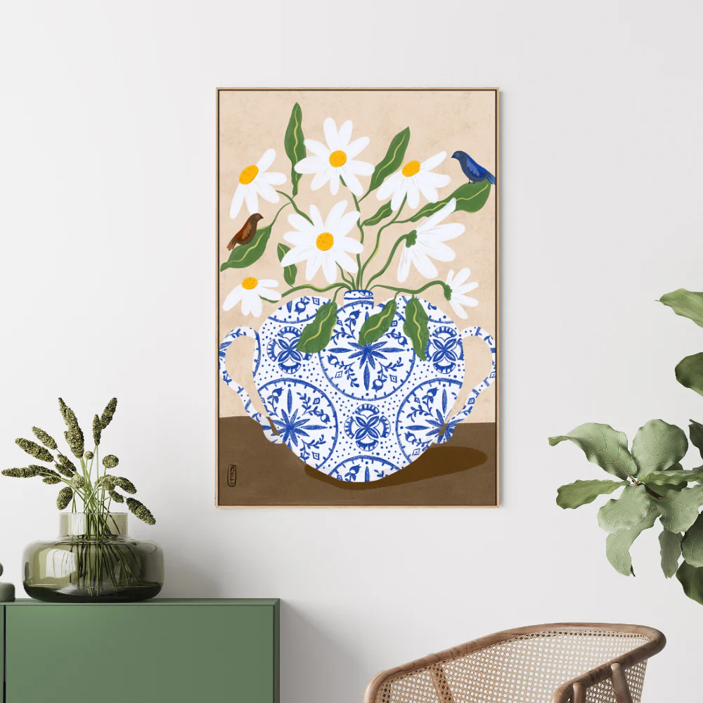 Flowers And Birds in a Damask Vase - Image 7