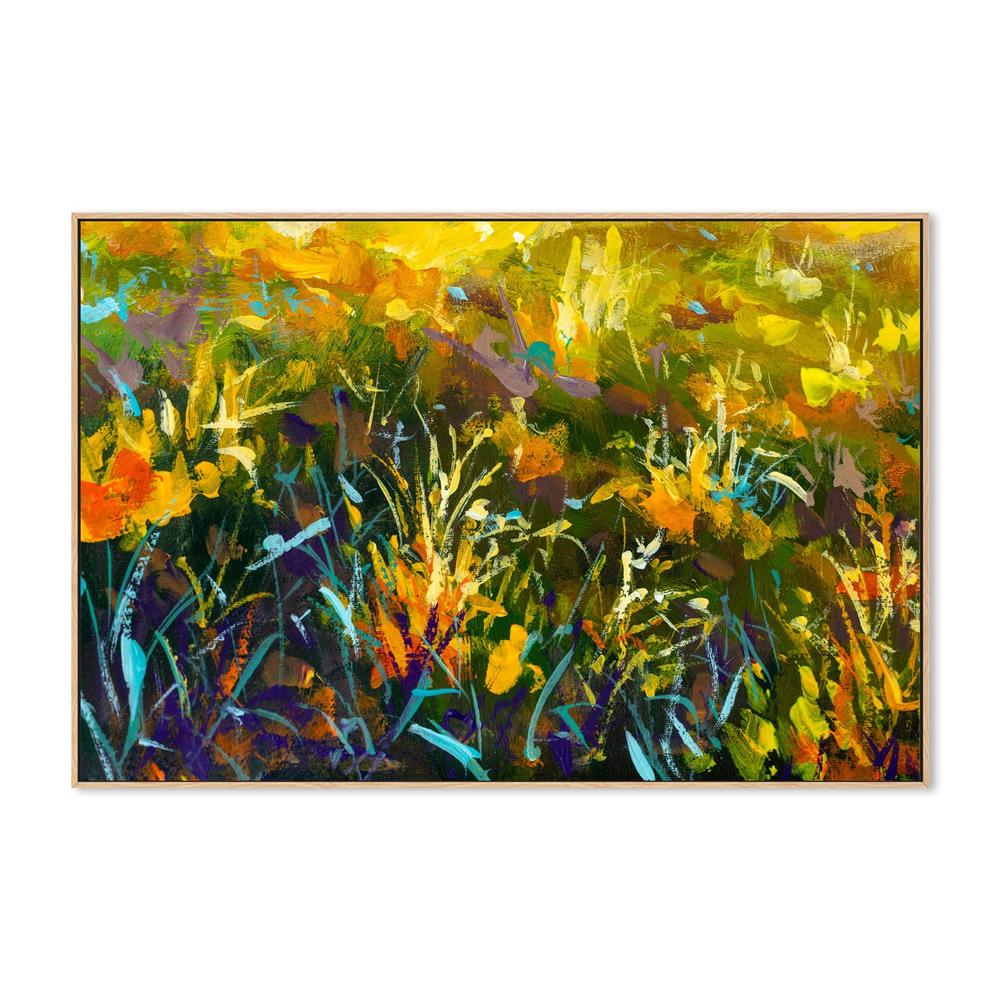 Flowers In A Sea of Green, Style A, Hand-Painted Canvas - Image 3