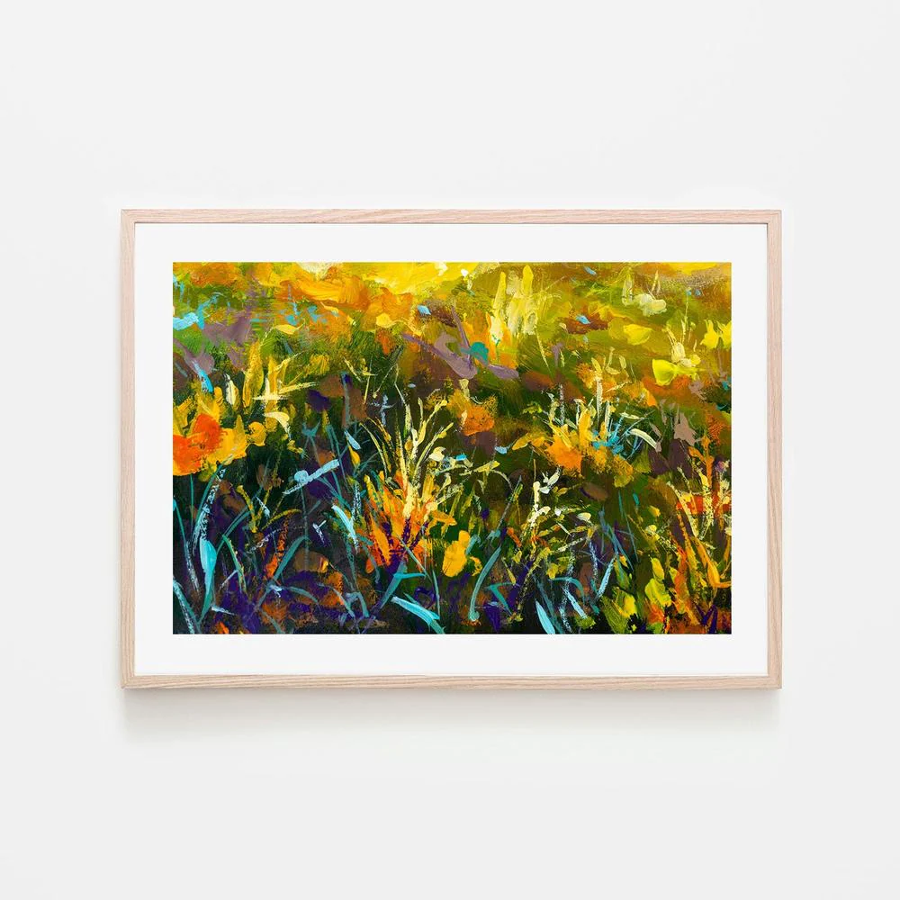 Flowers In A Sea of Green, Style A, Hand-Painted Canvas - Image 5