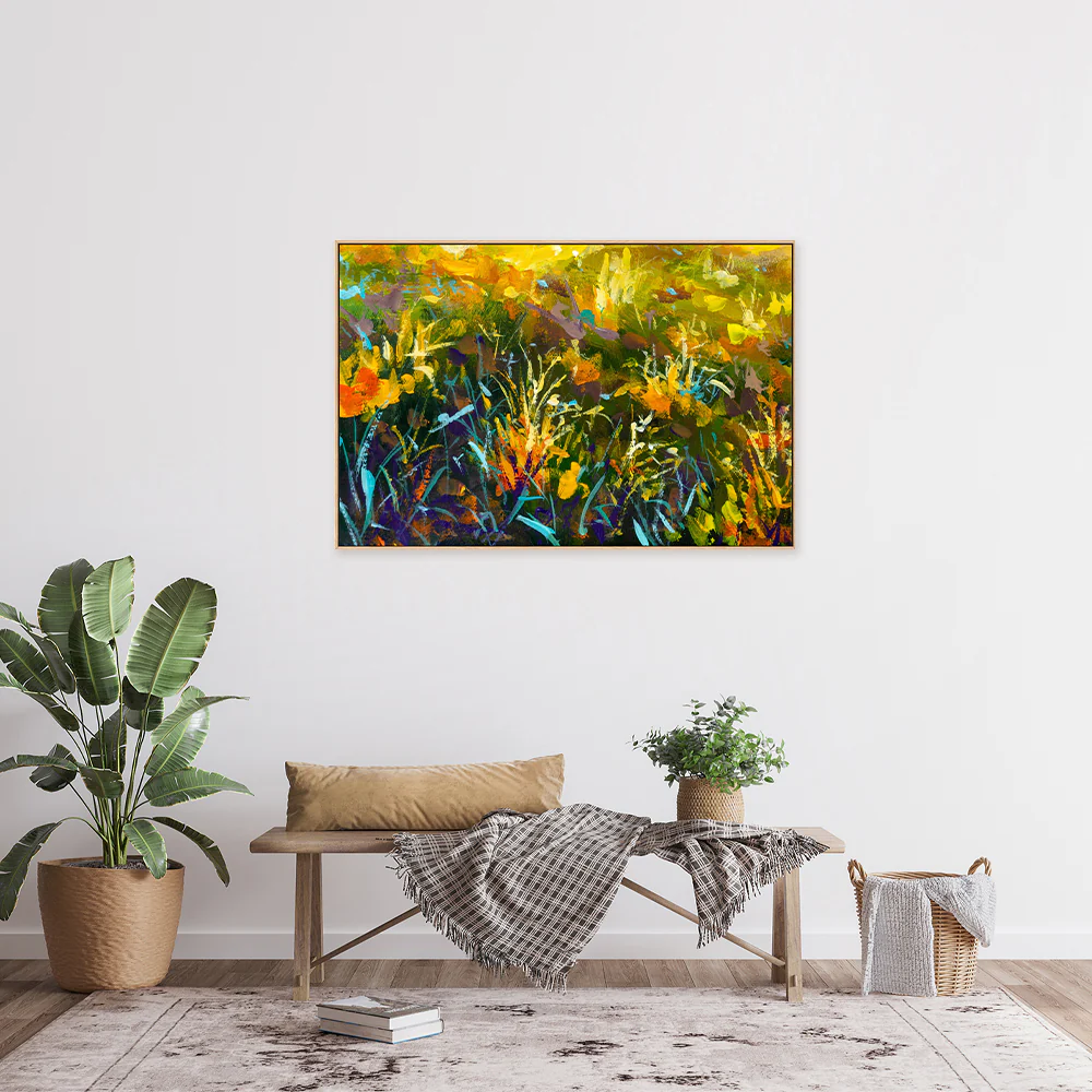 Flowers In A Sea of Green, Style A, Hand-Painted Canvas - Image 7
