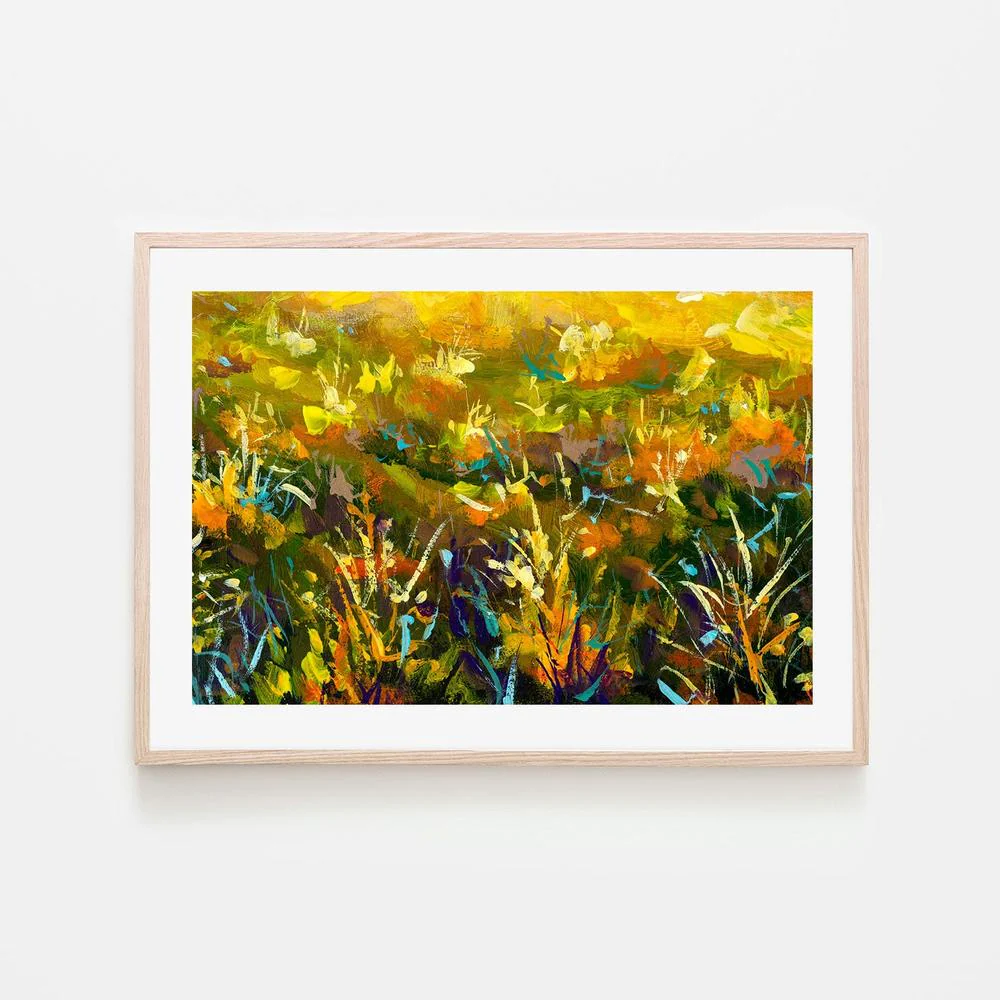 Flowers In A Sea of Green, Style B, Hand-Painted Canvas - Image 6