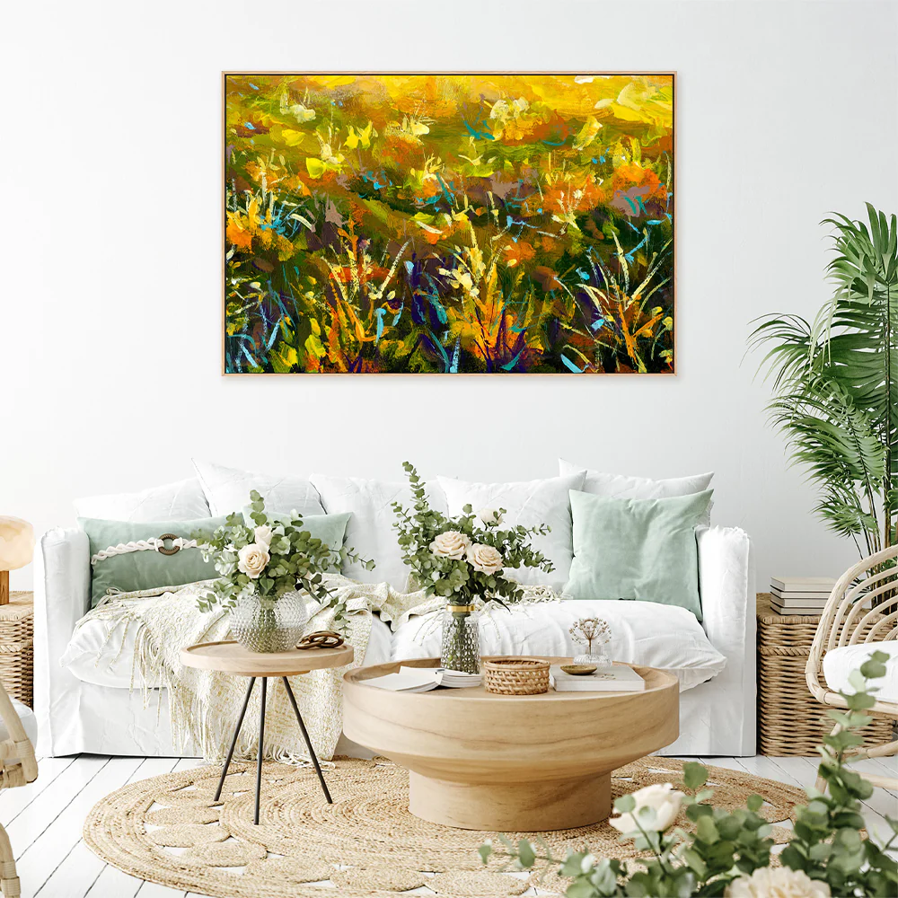 Flowers In A Sea of Green, Style B, Hand-Painted Canvas - Image 7